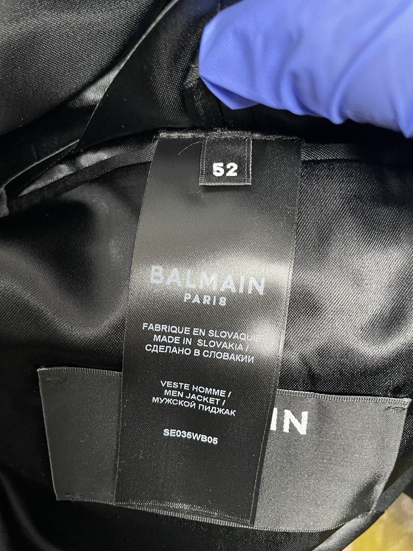Balmain BALMAIN Mens Single Breasted Blazer Size US L / EU 52-54 / 3 - 13 Thumbnail