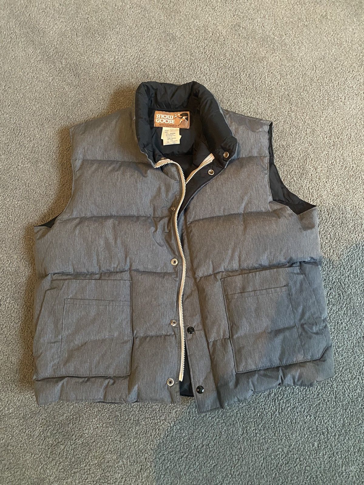 image of NWOT Vintage Canada Goose Down Vest in Grey, Men's (Size XL)