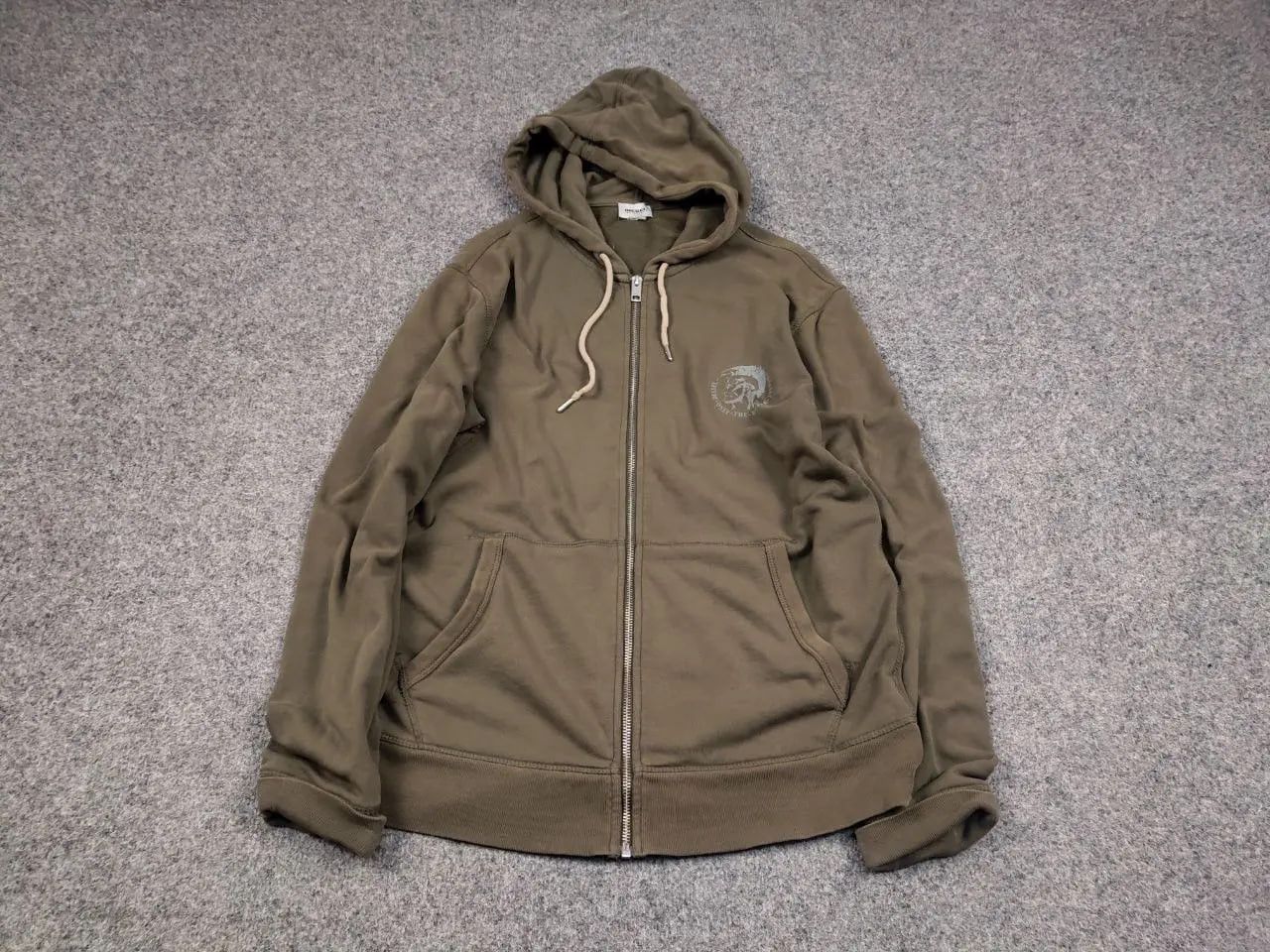 Diesel Vintage Diesel Military Logo Green Zip Hoodie Y2K Style Size US L / EU 52-54 / 3 - 5 Thumbnail