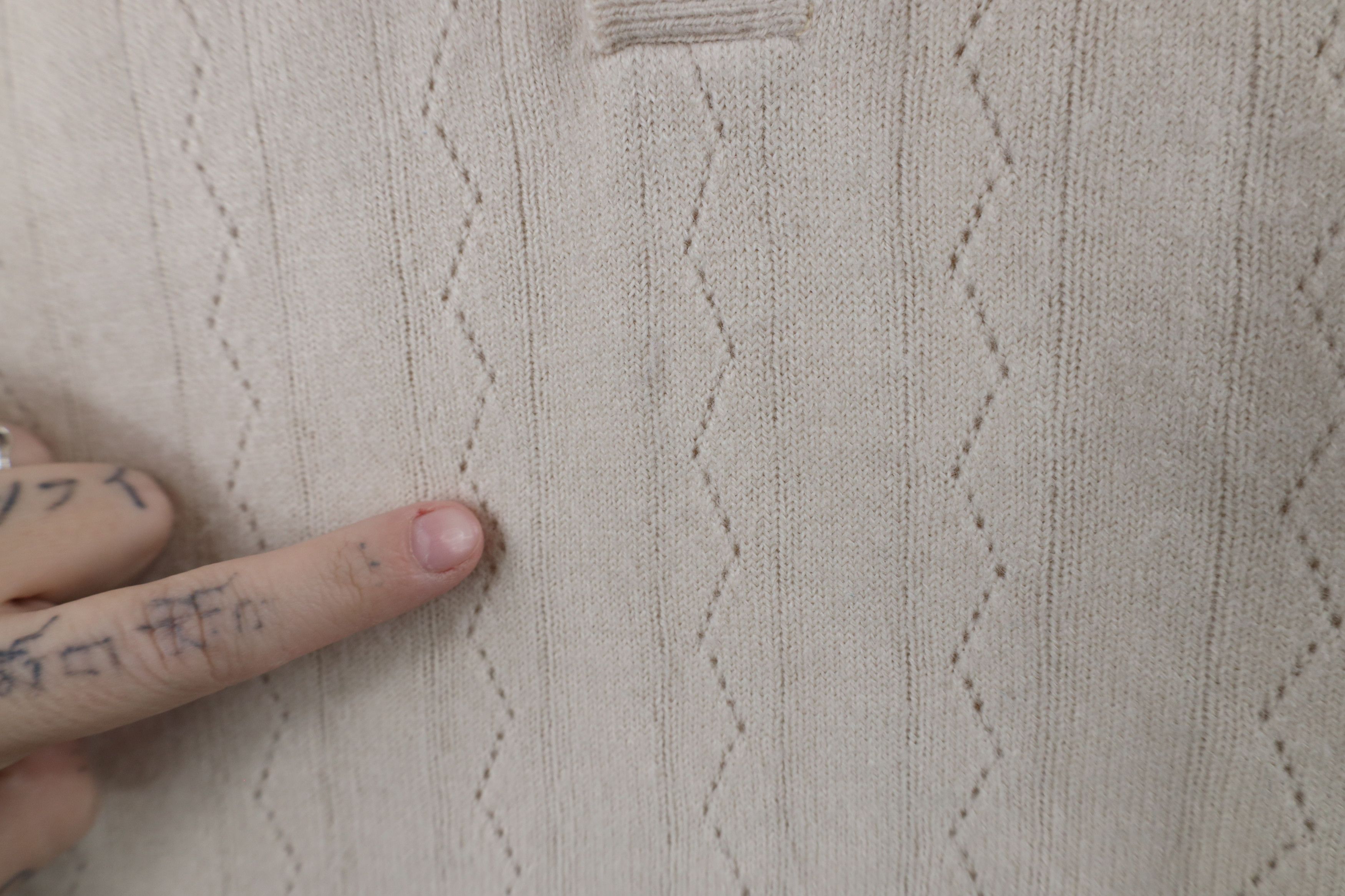 Vintage Vintage 50s 60s Streetwear Knit Collared Polo Sweater Beige Size US M / EU 48-50 / 2 - 12 Thumbnail