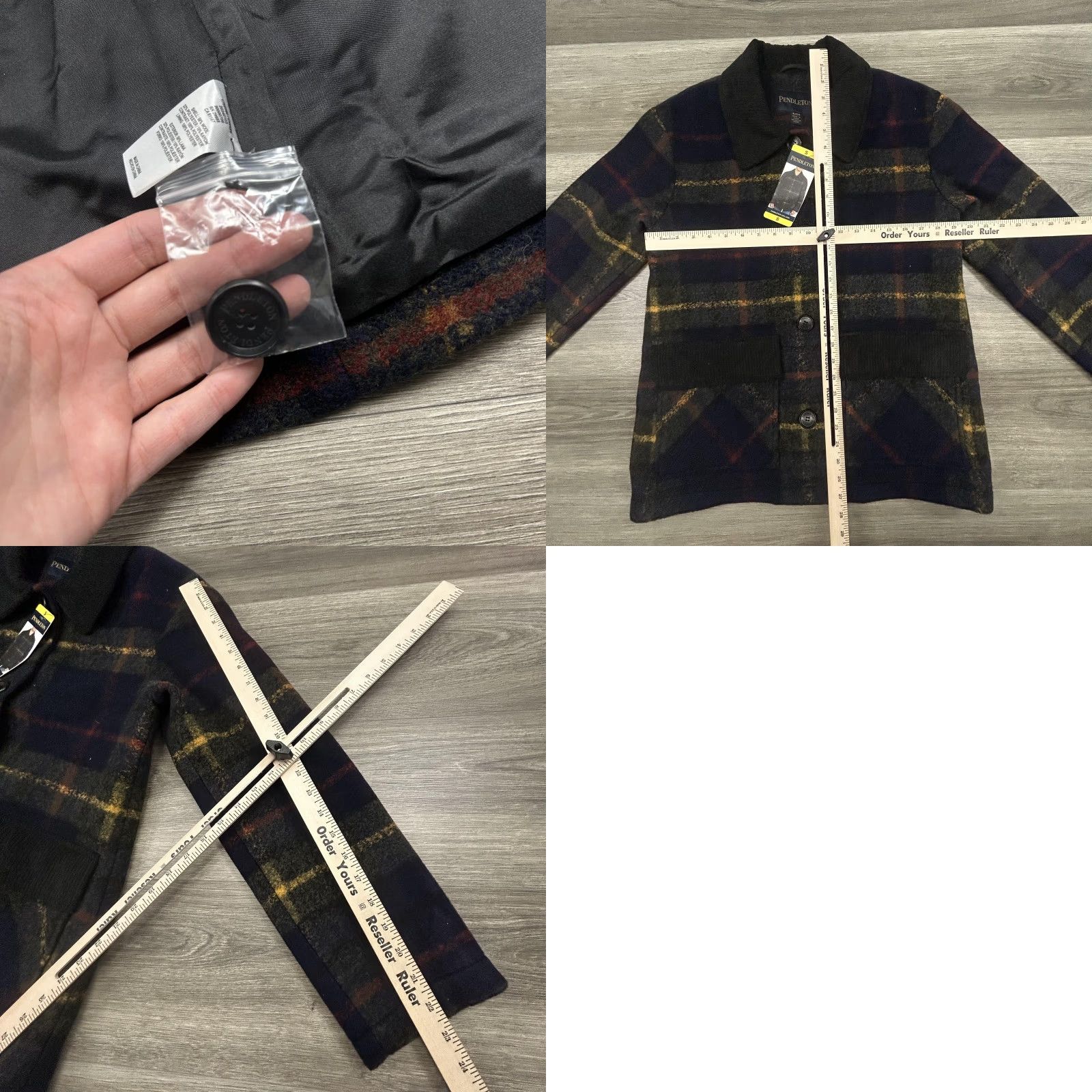 Pendleton Pendleton Jacket Womens Small Blue Plaid Wool Blend Pea Coat Button Lined NWT Size S / US 4 / IT 40 - 9 Thumbnail