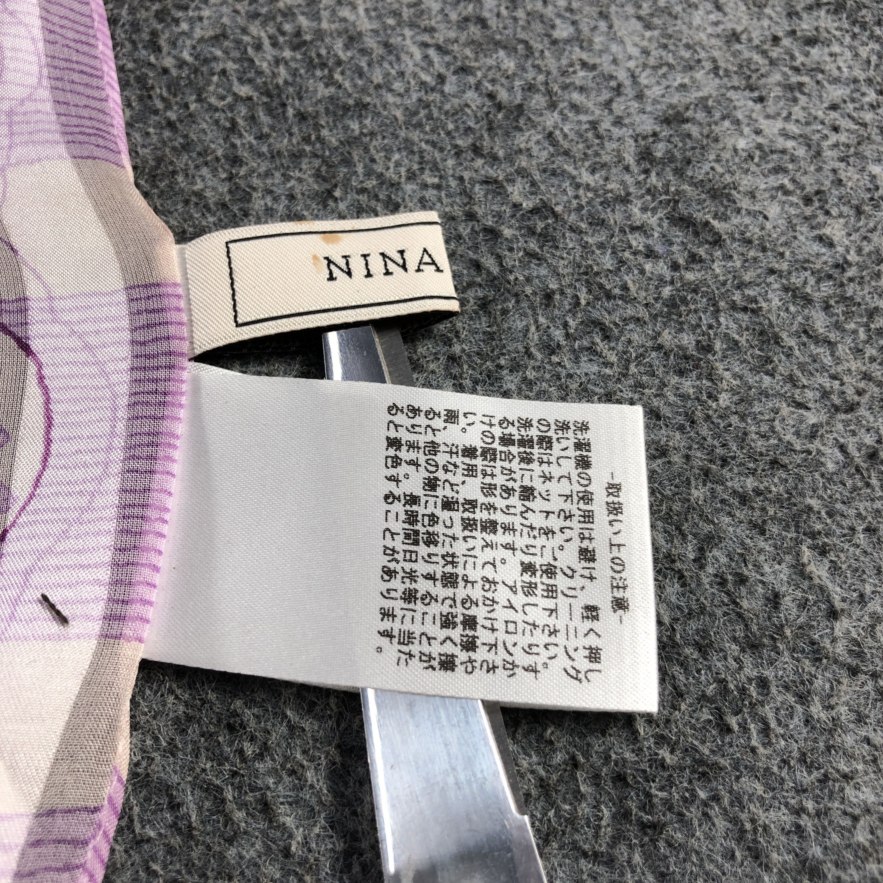 Nina Ricci Vintage Nina Ricci Floral Silk Stole Silk Scarf M1401 Size ONE SIZE - 6 Thumbnail