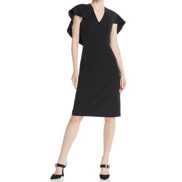 Nanette Lepore Nanette Lepore 8 Black Cape Dress Overlay V Neck Formal Part Size M / US 6-8 / IT 42-44 - 10 Thumbnail