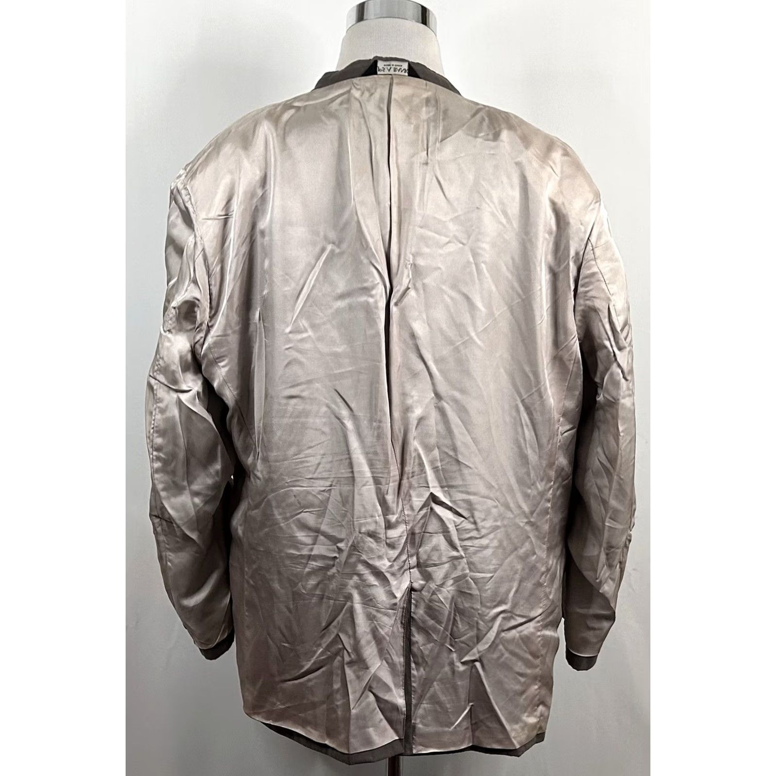 Jos. A. Bank Jos A Bank Sport Coat Beige Sueded Micropoly 50R Three-Button Lined Vented Jacket/Coat Regular Mens Size US XS / EU 42 / 0 - 8 Thumbnail