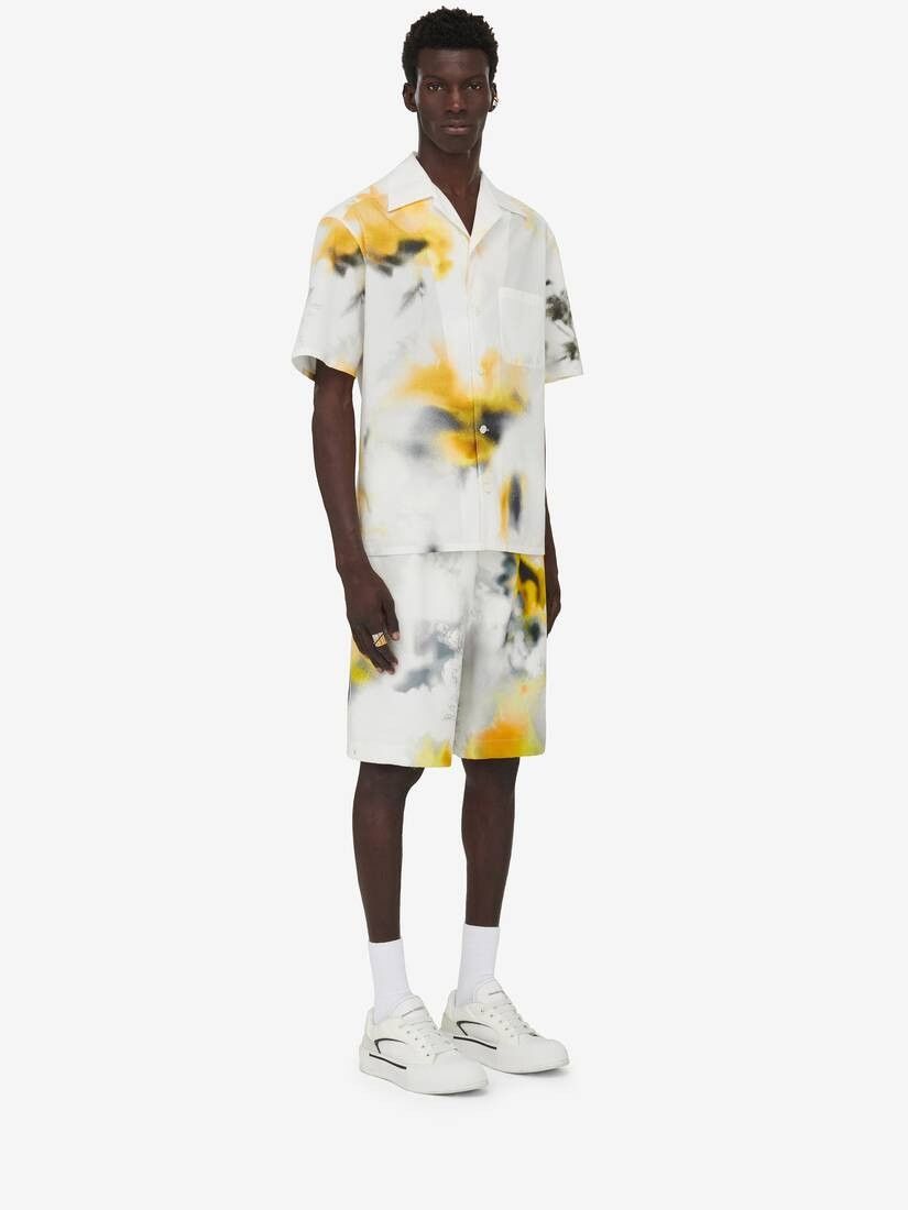 Alexander McQueen o1w1db10725 Obscured Flower Shorts in Multicolor Size US 36 / EU 52 - 4 Thumbnail