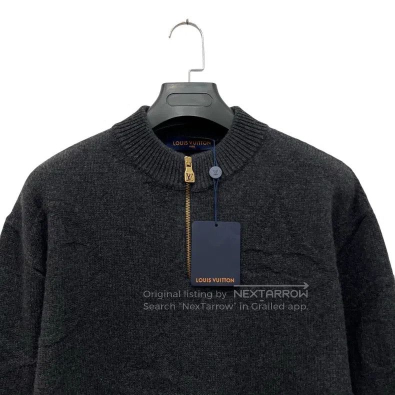 Louis Vuitton Louis Vuitton Jacquard half-zip turtleneck sweater Size US XL / EU 56 / 4 - 4 Thumbnail