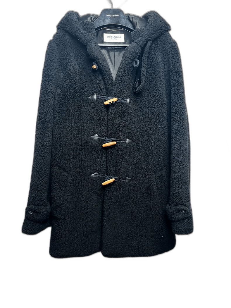 Saint Laurent Paris Saint Laurent Black Teddy Coat with Toggle Closure Size US L / EU 52-54 / 3 - 1 Thumbnail