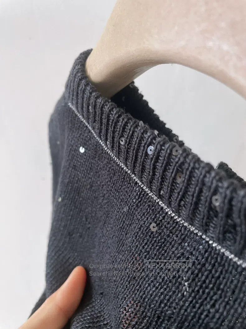 Brunello Cucinelli Brunello Cucinelli Black fully sequined linen & silk beade Size XXS / US 00 / IT 34 - 3 Thumbnail