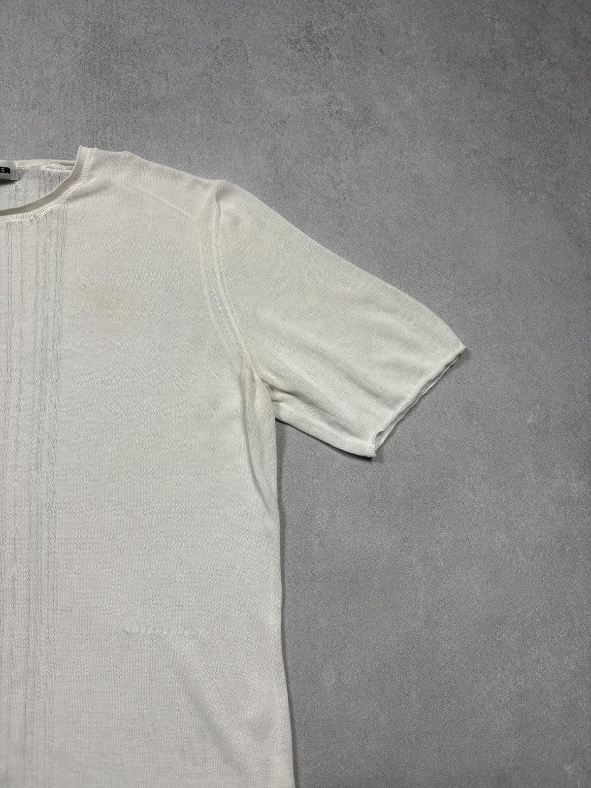 Jil Sander Jil Sander Archive Knit Panel Minimalist Tee Italy 2000s Y2K Size M / US 6-8 / IT 42-44 - 3 Thumbnail