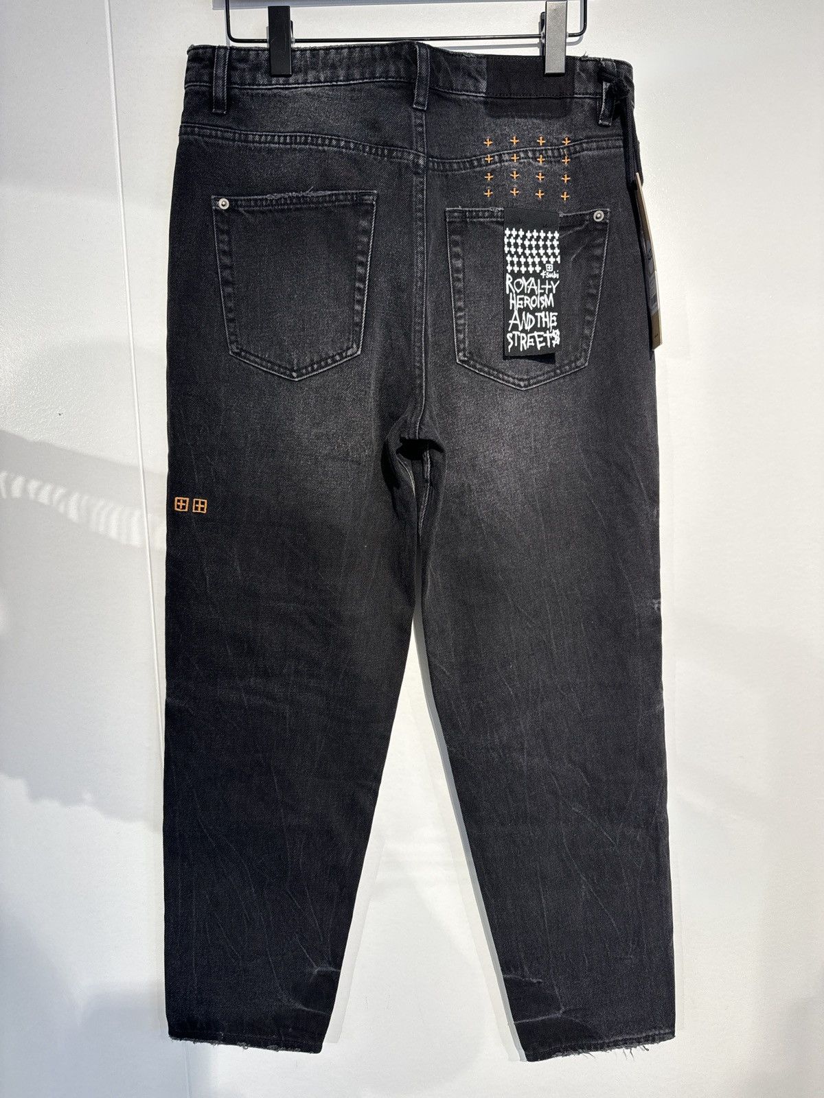 image of Ksubi Sonic ; Cropped Bullet Fit in Black, Men's (Size 32)