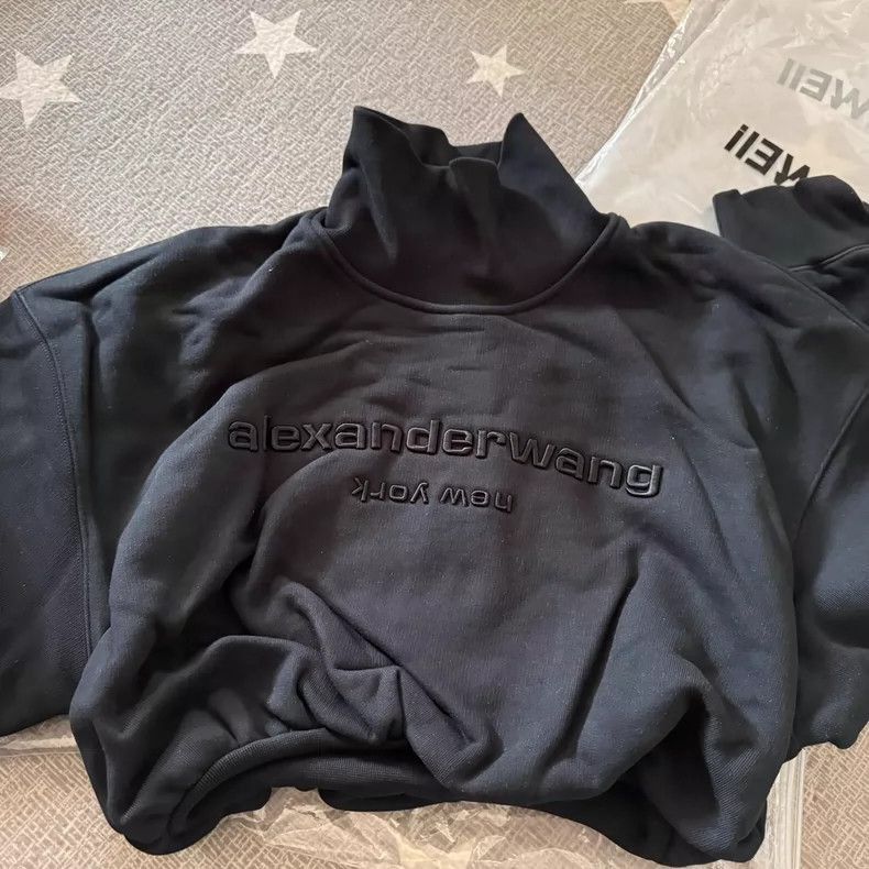 Alexander Wang Alexander Wang Cropped Embroidered Sweatshirt- Size M / US 6-8 / IT 42-44 - 2 Thumbnail