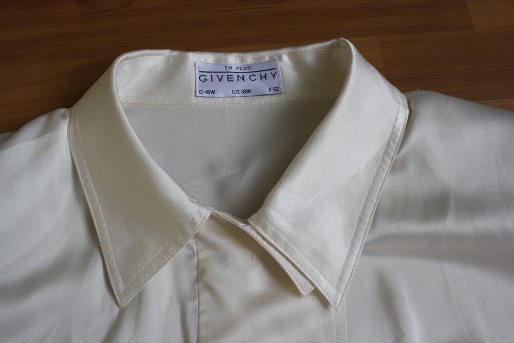 Givenchy GIVENCHY EN PLUS blouse 18W Button Up Long Sleeve Ivory Size XXL / US 16-18 / IT 52-54 - 4 Thumbnail