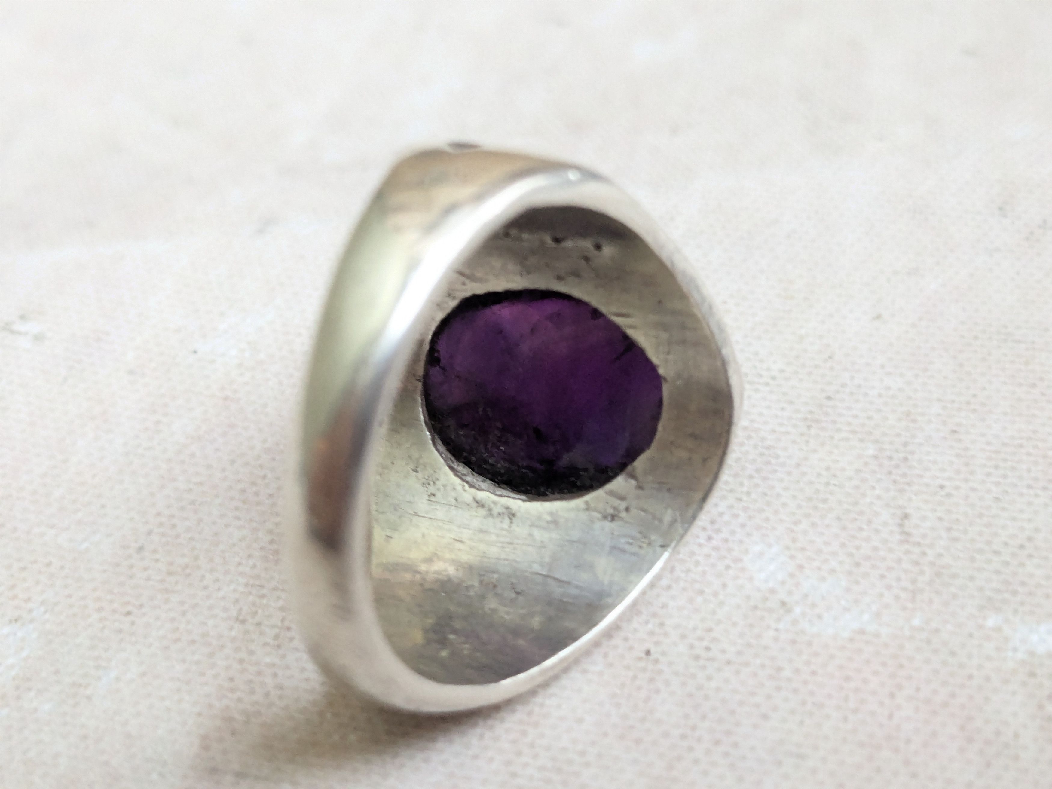 Sterling Silver Silpada Sterling Silver Ring Purple Amethyst 9.75 Oval Size ONE SIZE - 7 Thumbnail