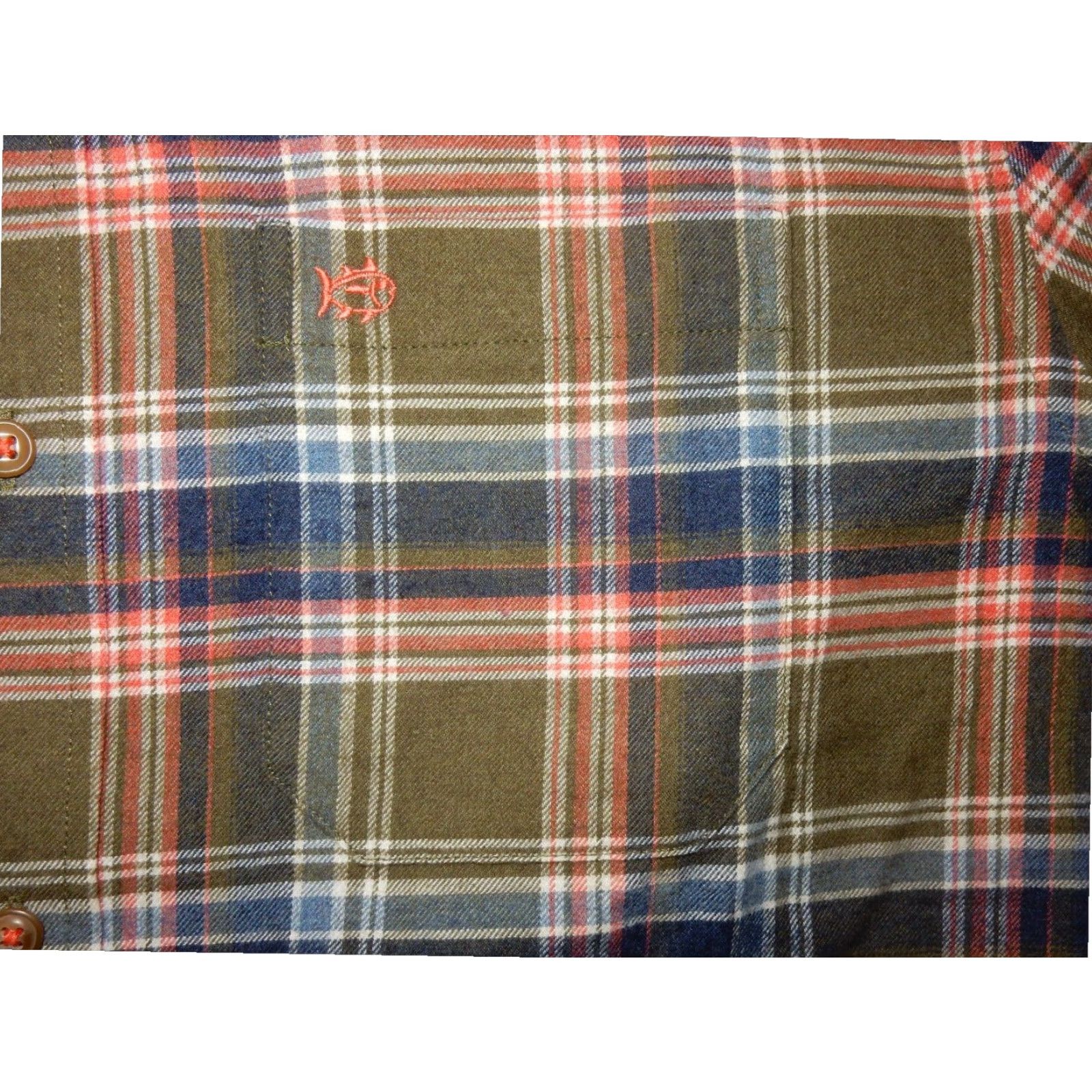 Southern Tide Southern Tide Men's Plaid Flannel Button-Up Shirt Green Small Size US S / EU 44-46 / 1 - 3 Thumbnail
