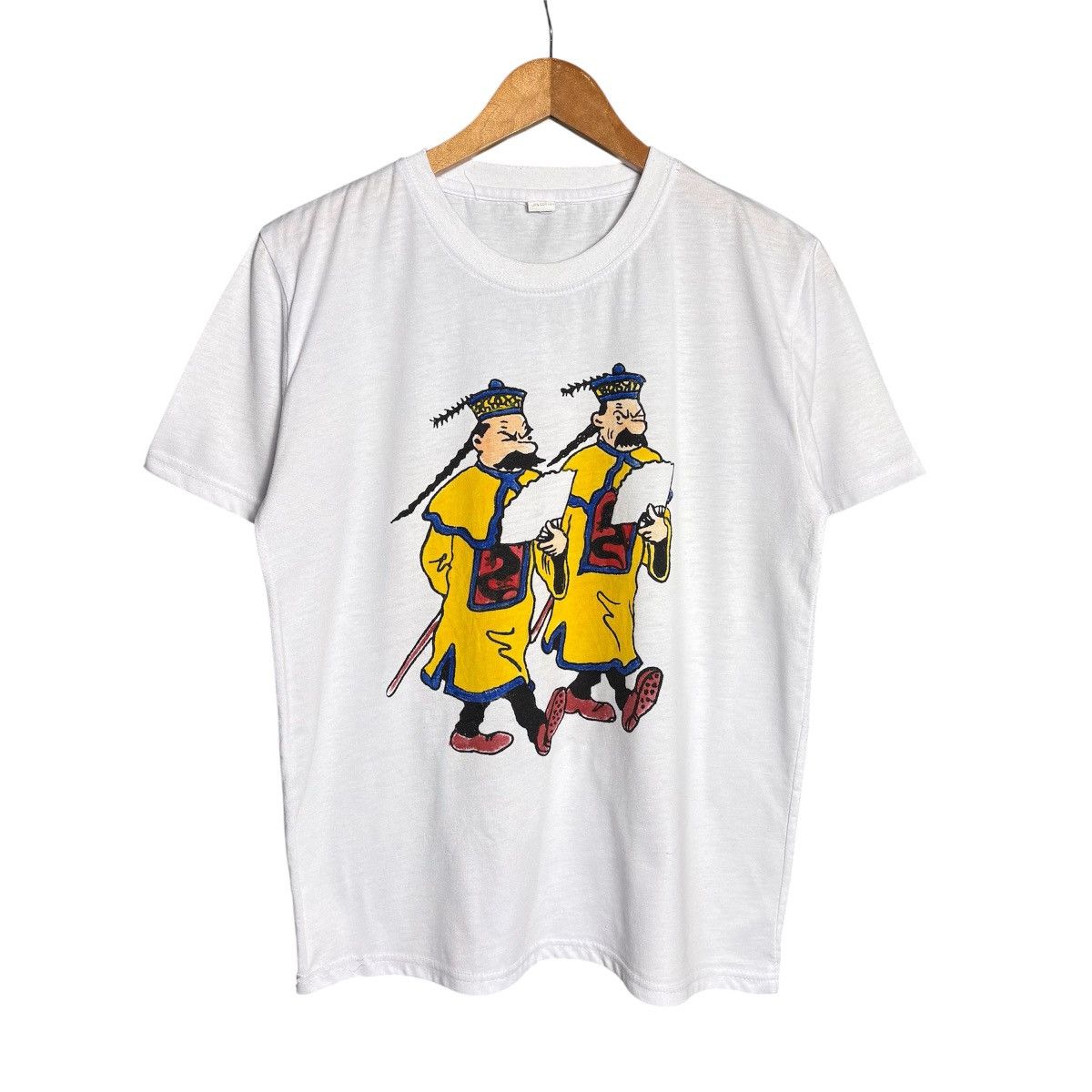 Anime Vintage 90s Tintin The Blue Lotus Cartoon Movie T-Shirt Size US M / EU 48-50 / 2 - 1 Thumbnail