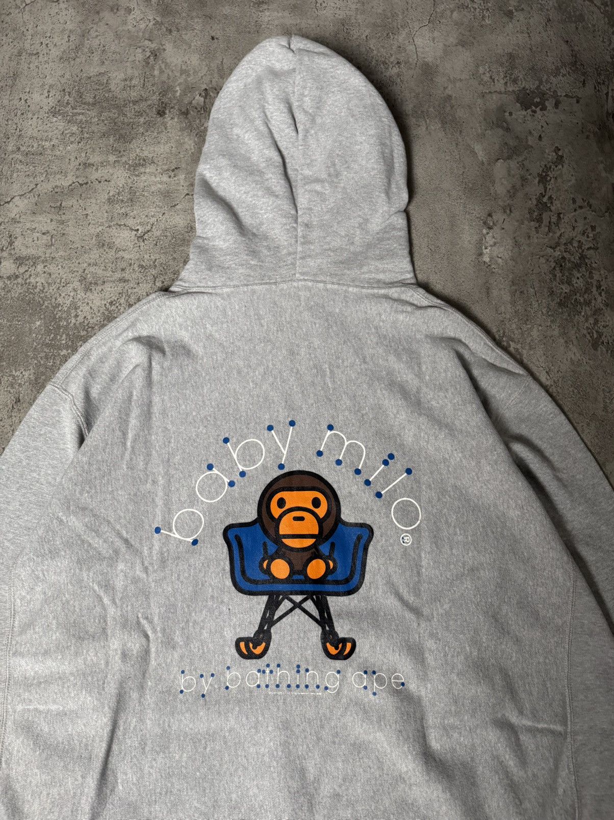 Bape VINTAGE BABY MILO BY BATHING APE GREY HOODIE WITH ZIPER Size US XL / EU 56 / 4 - 2 Thumbnail