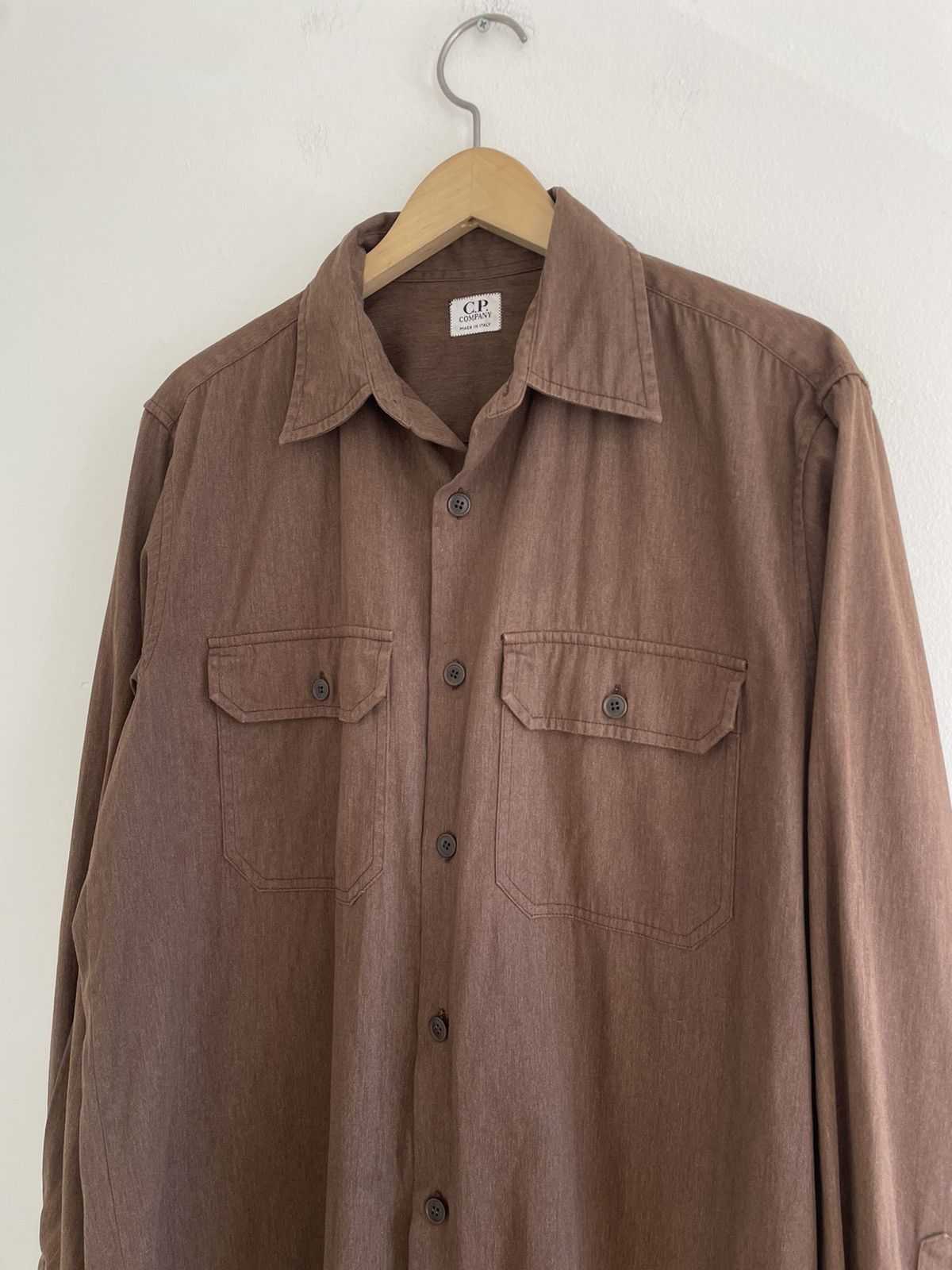 C.P. Company VTG '98 CP Company Brown Dual Pocket Shirt Cotton 4 Size US XL / EU 56 / 4 - 2 Thumbnail