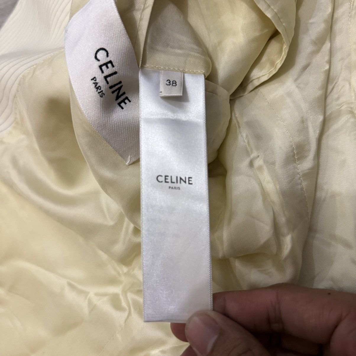 Celine × Hedi Slimane SS20 Celine by Hedi Slimane Pinstripe Double breasted blazer Size 38R - 7 Thumbnail