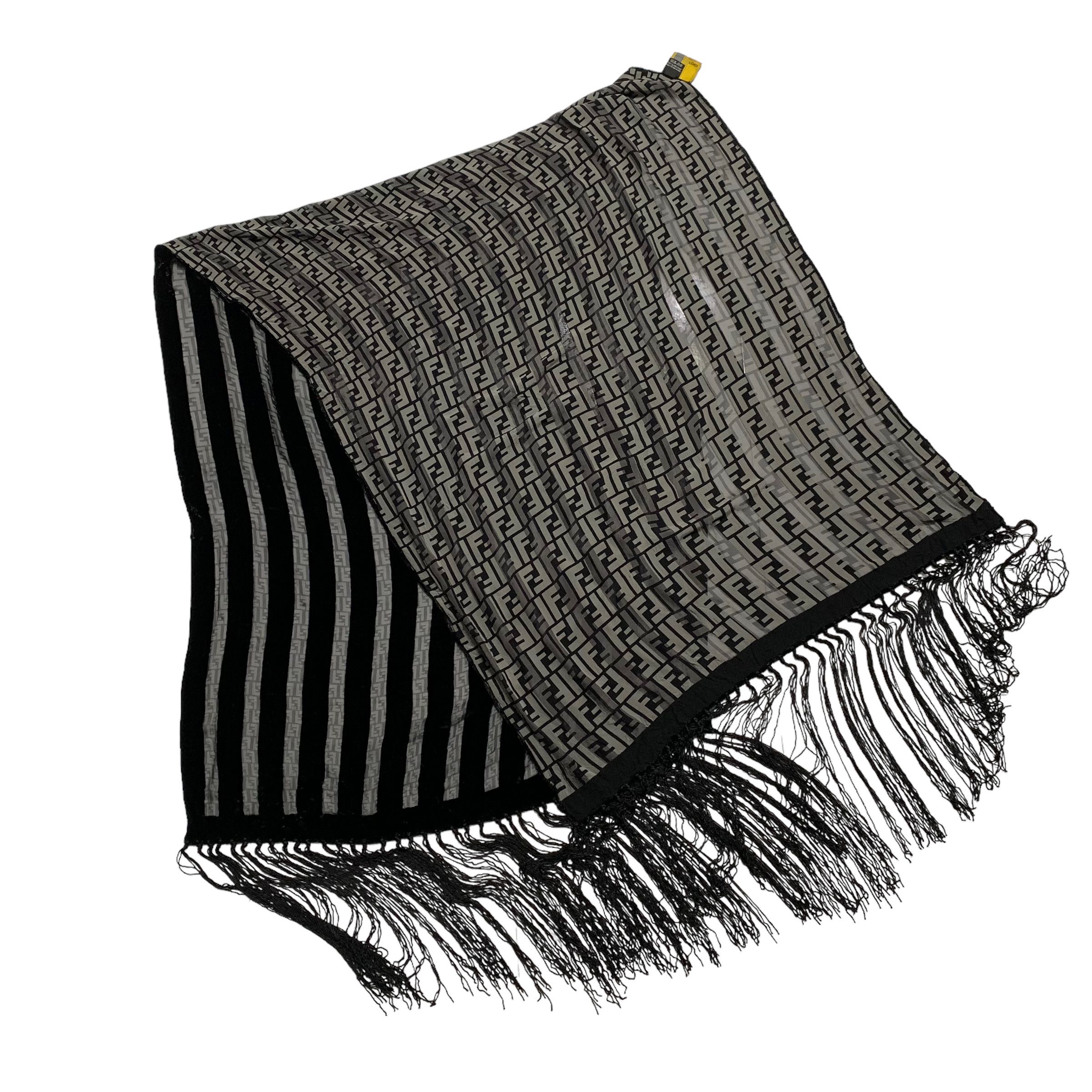Fendi Fendi Zucca Monogram Silk Scarf Size ONE SIZE - 3 Thumbnail