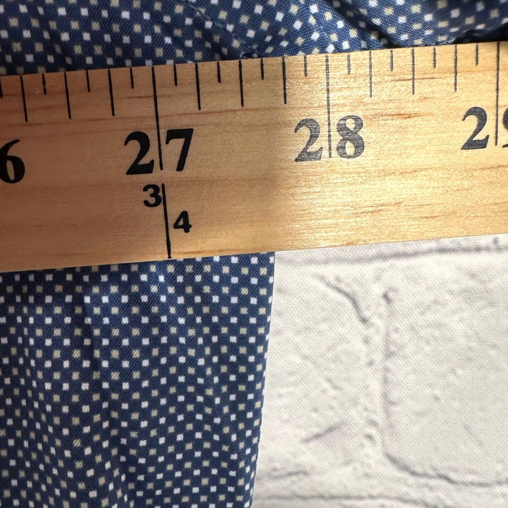 UNTUCKit UNTUCKit Benham SS Shirt Mens 3XL Blue Geometric Performance Stretch Button-Up Short Sleeve Size US XXL / EU 58 / 5 - 6 Thumbnail