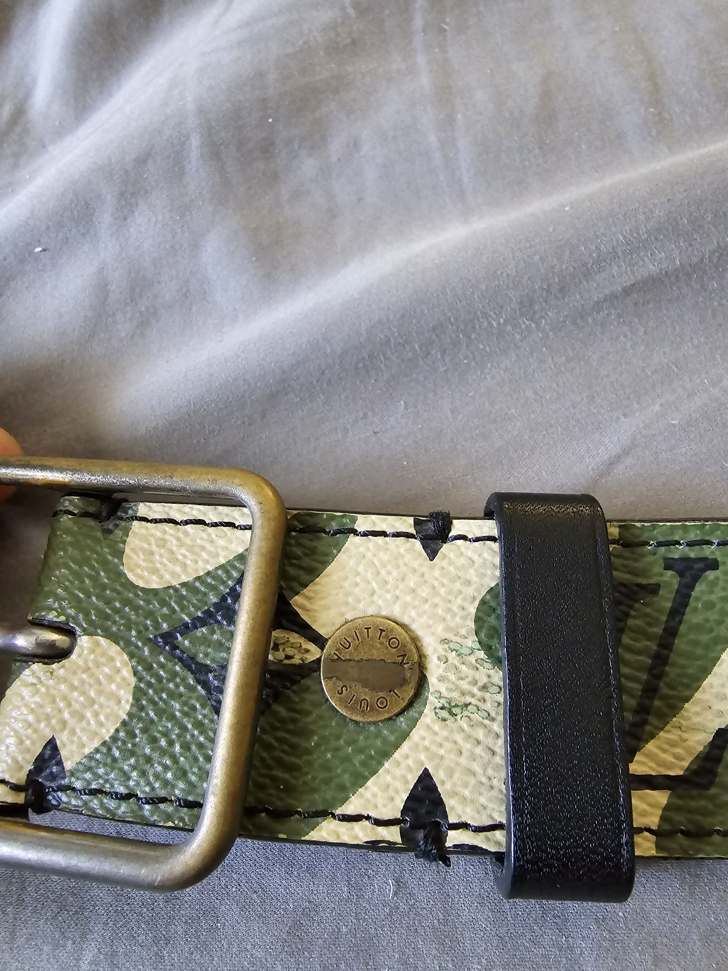 Louis Vuitton × Takashi Murakami Louis Vuitton Takashi Murakami Camouflage belt 100 Size 36 - 3 Thumbnail