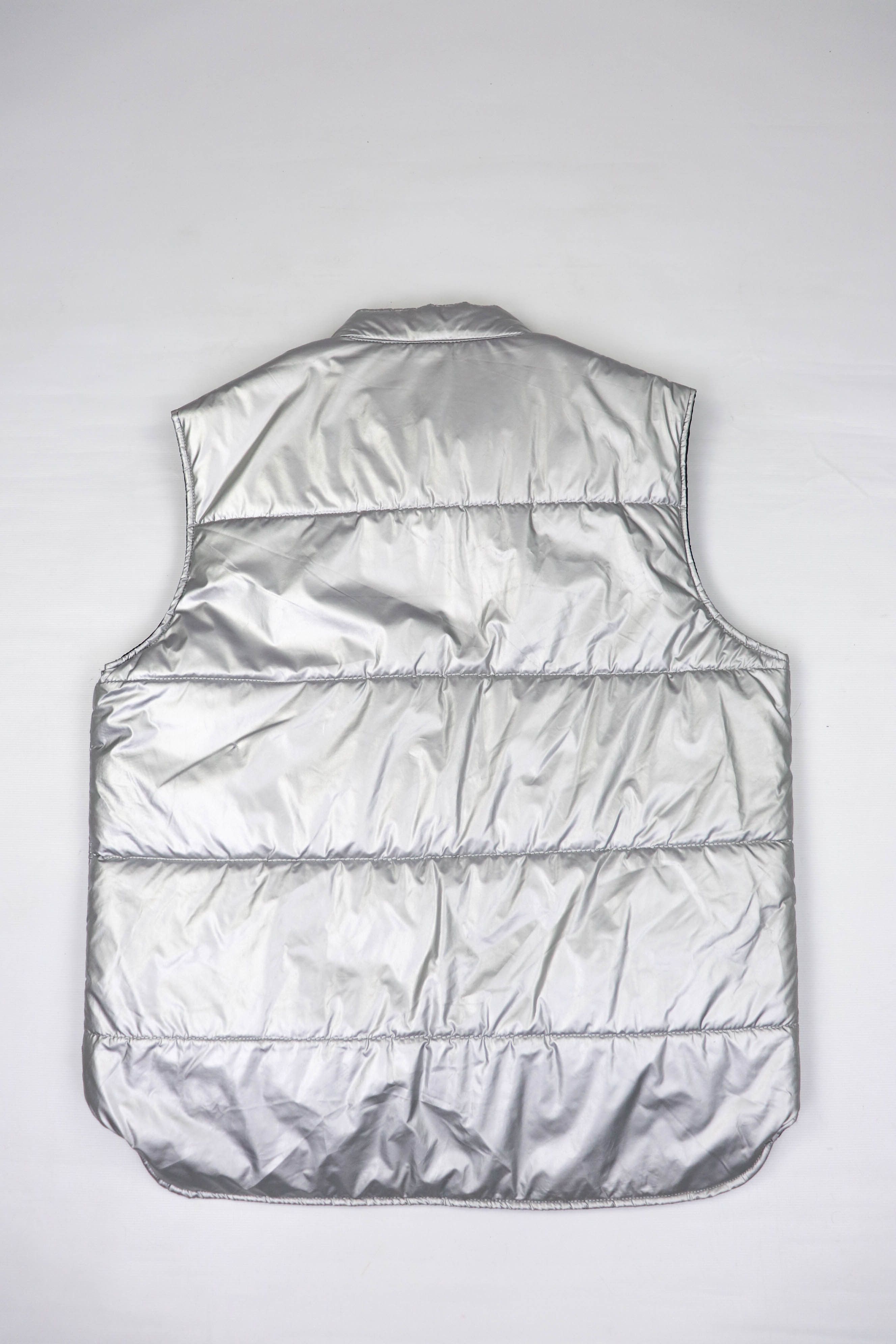 Vintage 90s Vintage Suzuki Made in Japan Silver Cropped Zip Vest Size US M / EU 48-50 / 2 - 2 Thumbnail