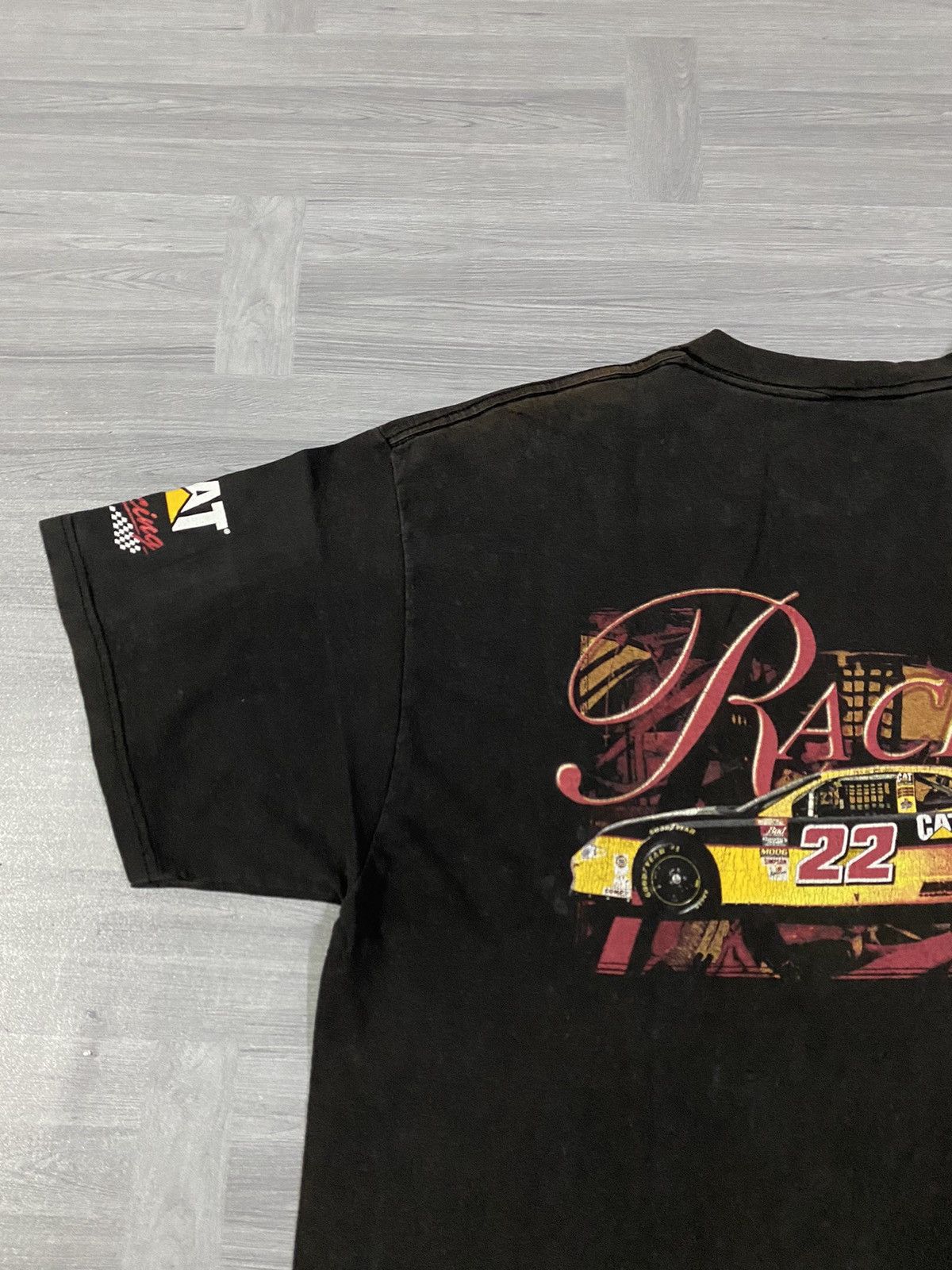 NASCAR Vintage 90s Caterpillar Racing Nascar T Shirt Size US XL / EU 56 / 4 - 20 Thumbnail