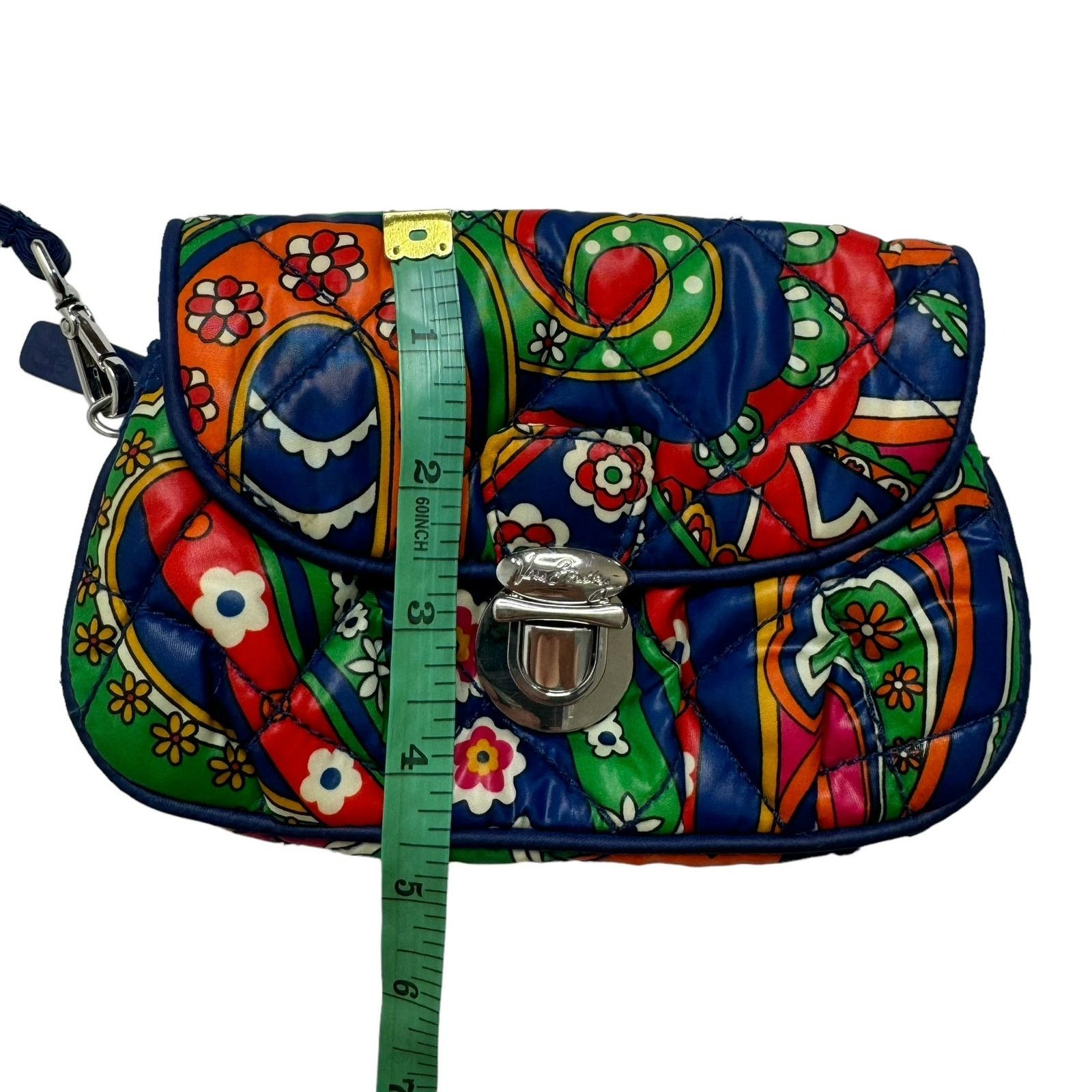 Vera Bradley VERA BRADLEY Lapis Blue Paisley Puffy Wristlet Wallet Bag Size ONE SIZE - 7 Thumbnail
