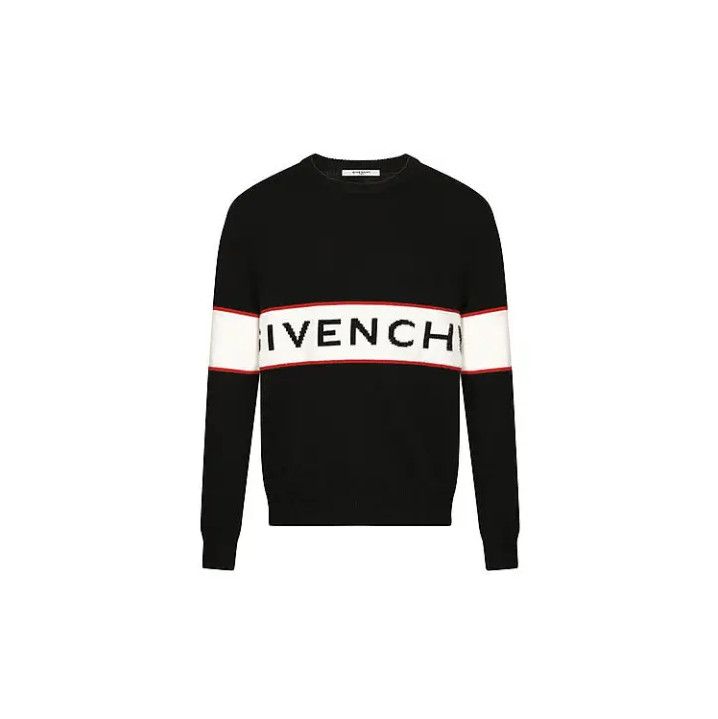 Givenchy Givenchy Men's Striped Band Crewneck Knit Sweater Size US L / EU 52-54 / 3 - 1 Thumbnail