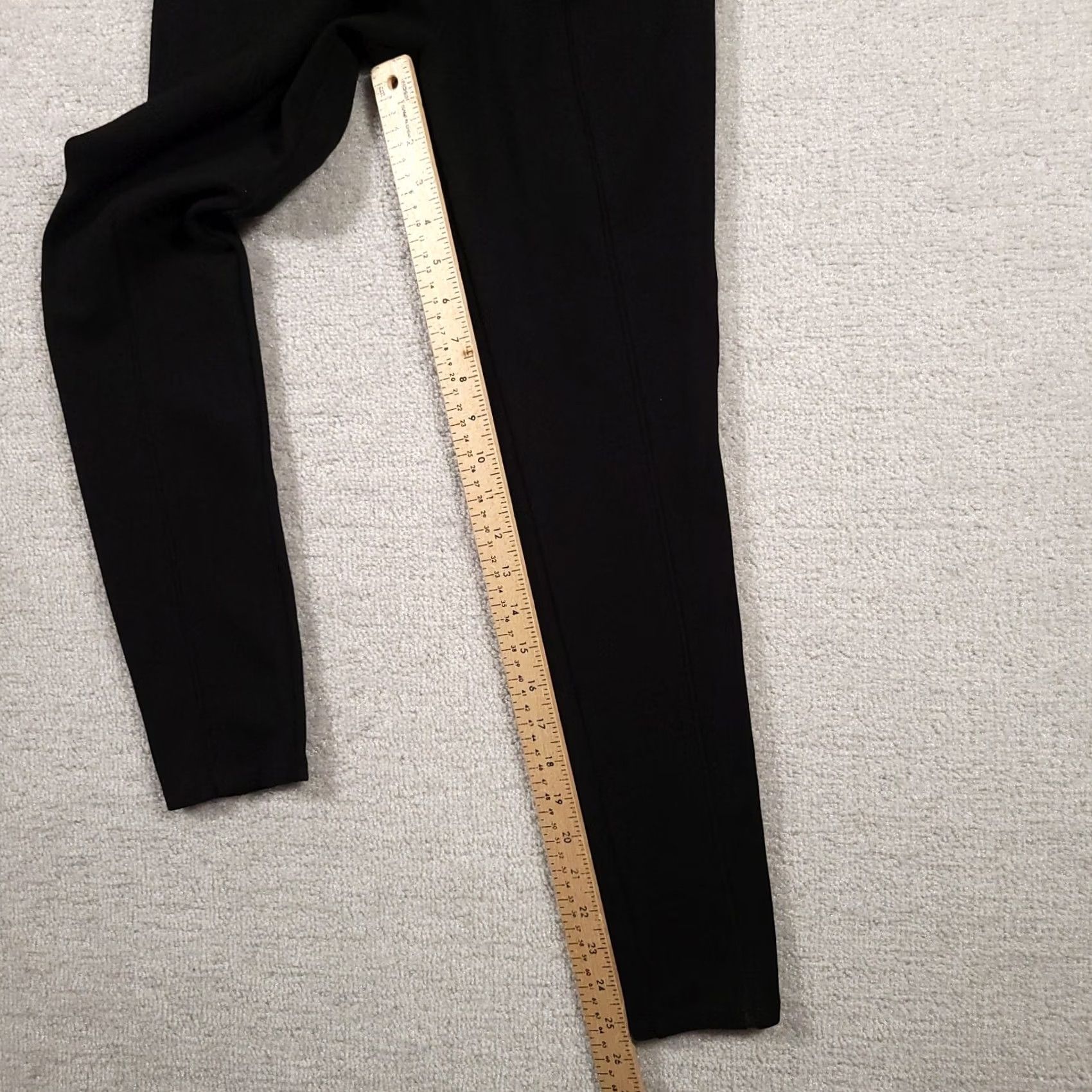 Vintage Lyssé Leggings Women's Small Black Shaping Skinny Stretch Yoga Size 28" / US 6 / IT 42 - 7 Thumbnail