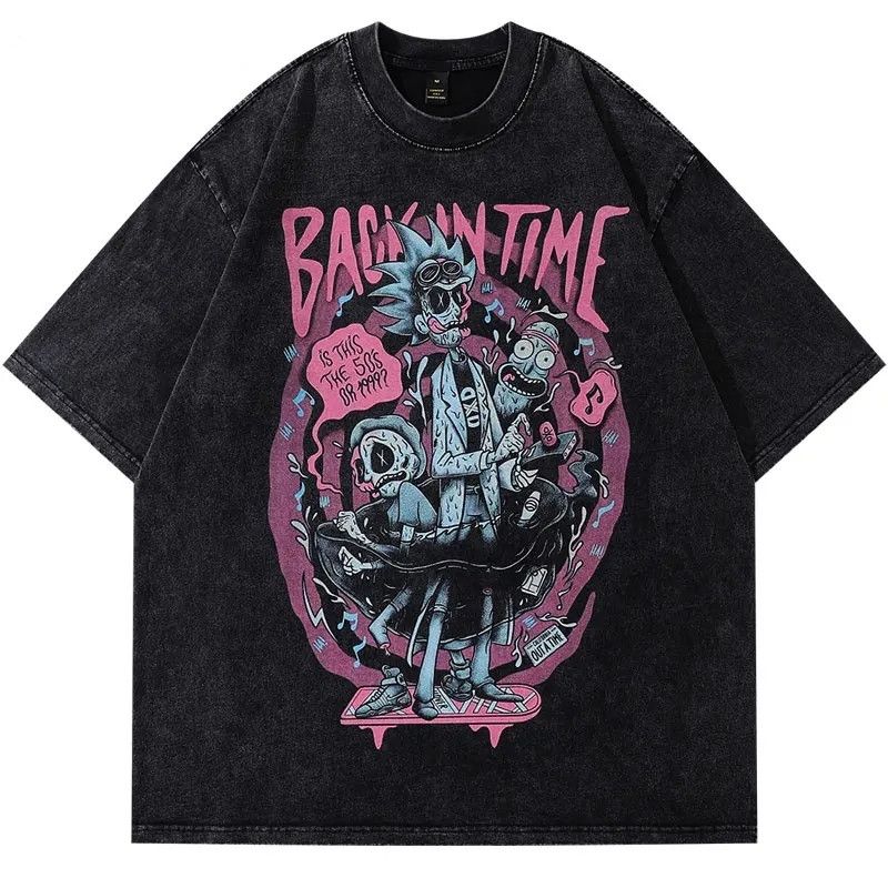 Japanese Brand × Vintage 90s Design Back In Time Oversized Printed Vintage T Shirt Size US M / EU 48-50 / 2 - 1 Thumbnail
