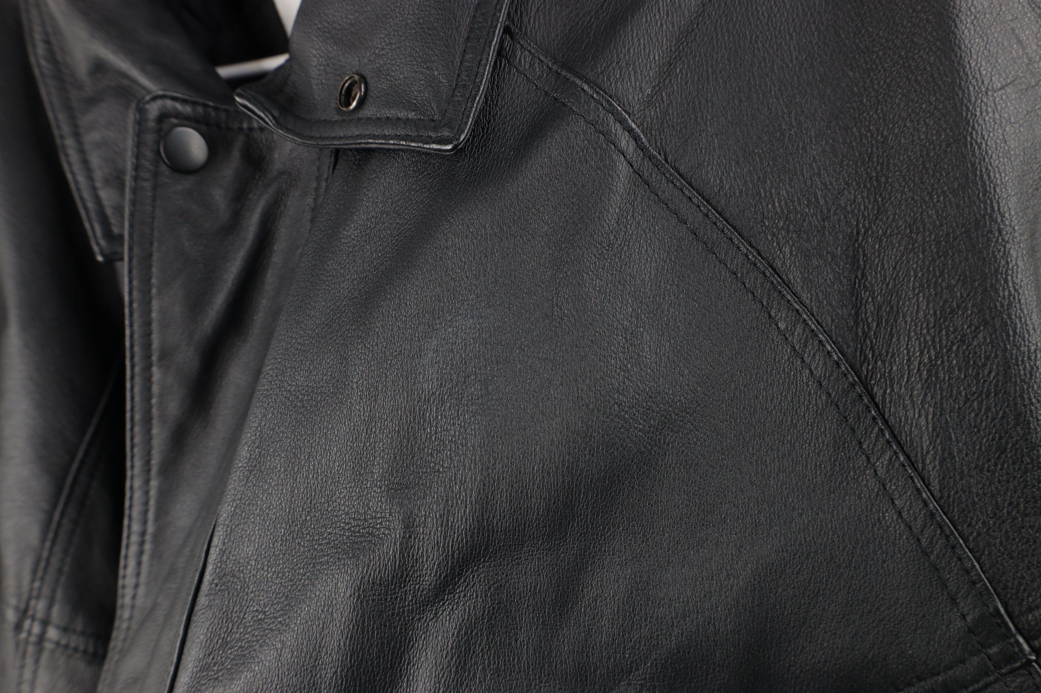 Vintage Vintage 90s Streetwear Quilted Full Zip Leather Jacket Black Size US XXL / EU 58 / 5 - 4 Thumbnail