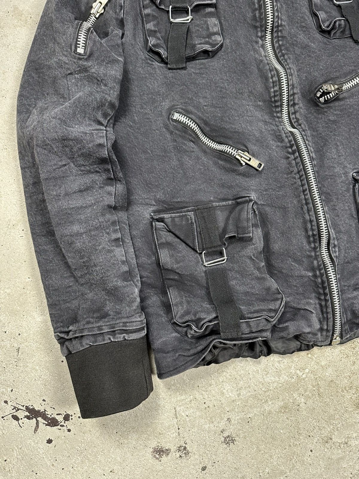 Japanese Brand Vintage Y2K Bondage Denim Style Asymmetrical Zippers Jacket Size US L / EU 52-54 / 3 - 3 Thumbnail