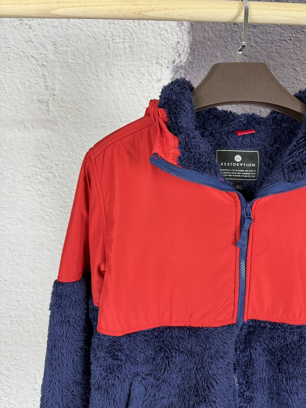 Japanese Brand × Restoration Restoration Deep pile teddy fleece nylon fall winter hoodie Size US L / EU 52-54 / 3 - 3 Thumbnail
