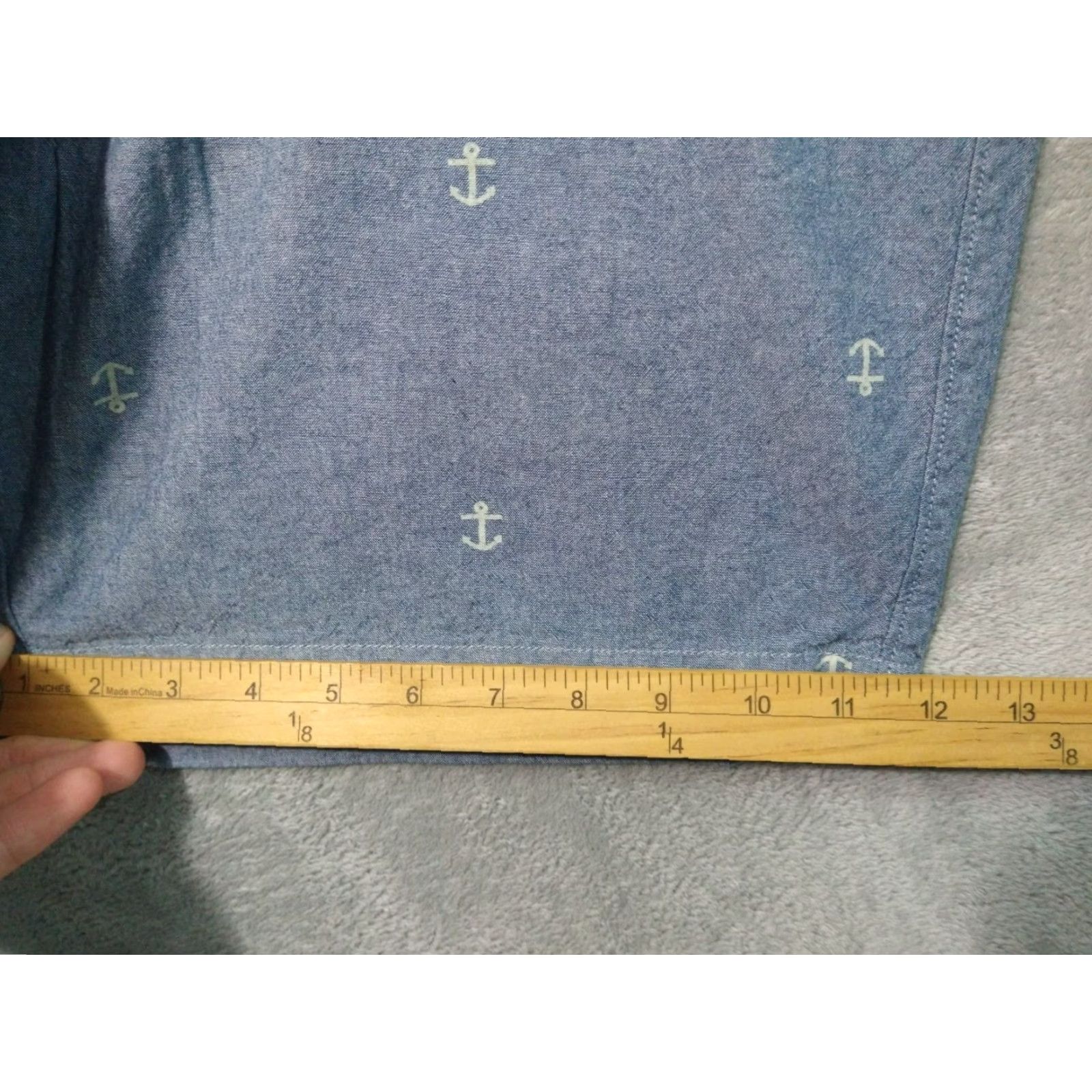 J.Crew J Crew Shorts Mens 38 Blue Gramercy Chambray Anchor Nautical Preppy Coastal Size US 38 / EU 54 - 6 Thumbnail