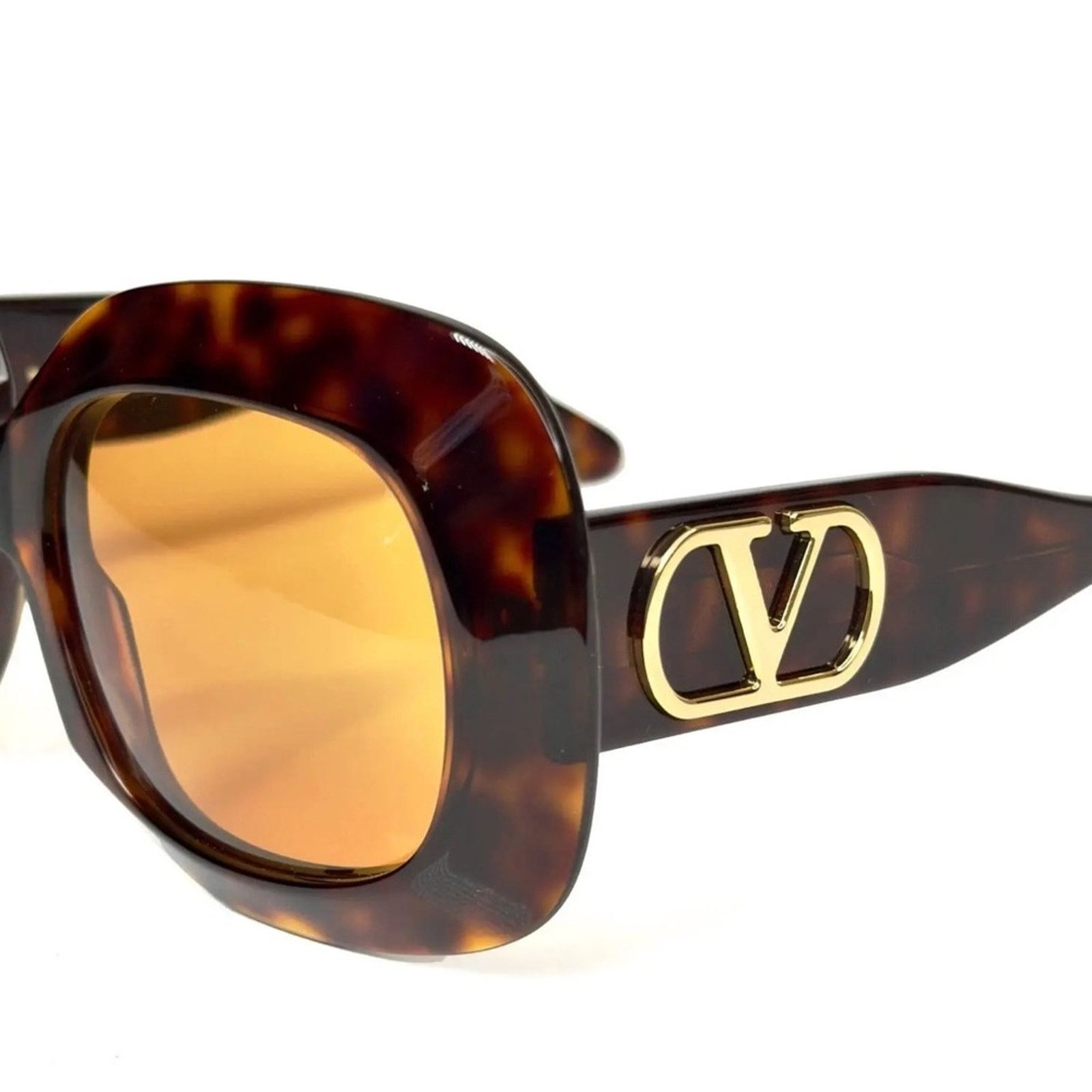 Valentino New! Valentino VLS 180C Tortoise Shell Oversized Sunglasses Size ONE SIZE - 4 Thumbnail