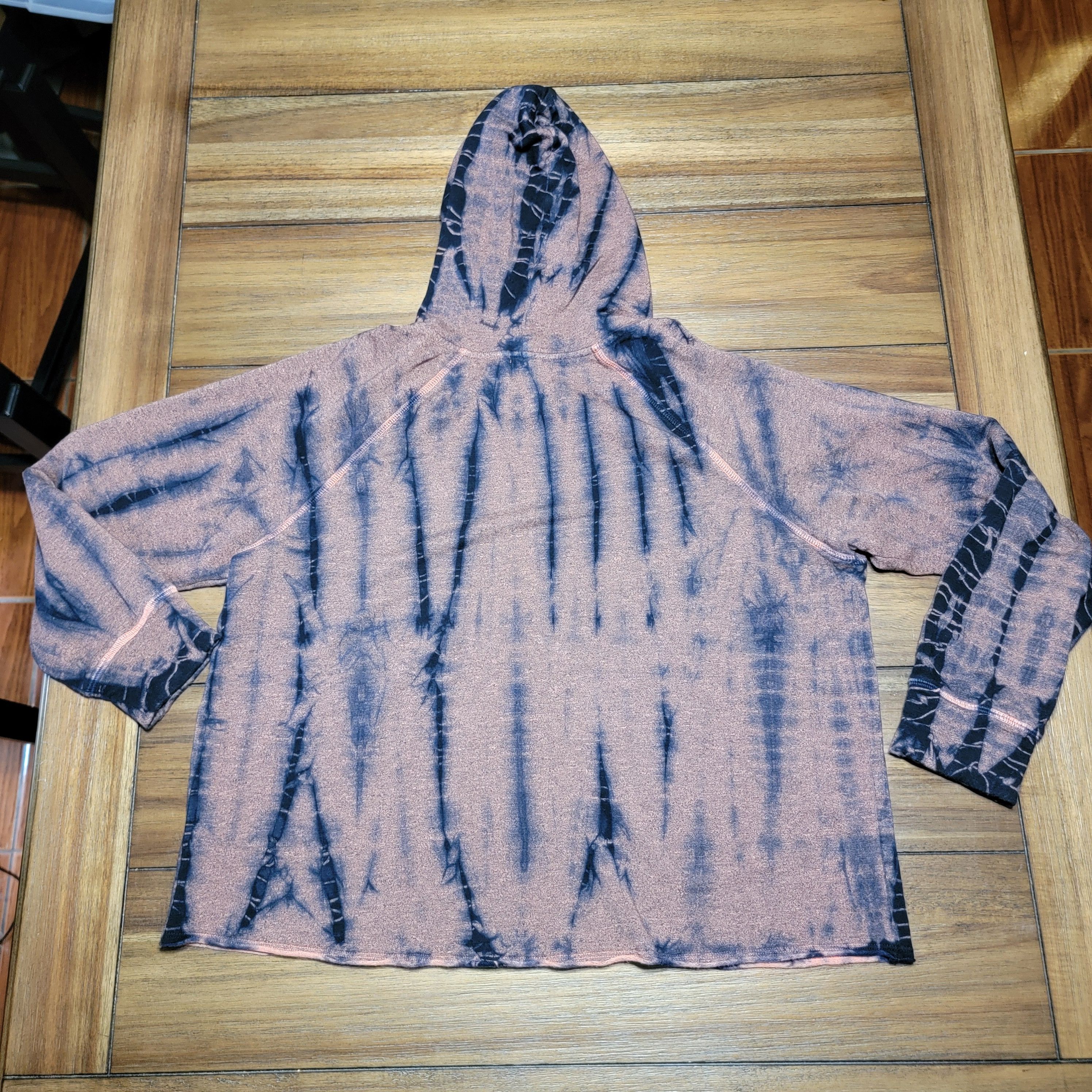 Sundry Sundry LS Brown/Black Tie Dye Crop Hoodie Tee - Size 2 Size M / US 6-8 / IT 42-44 - 3 Thumbnail
