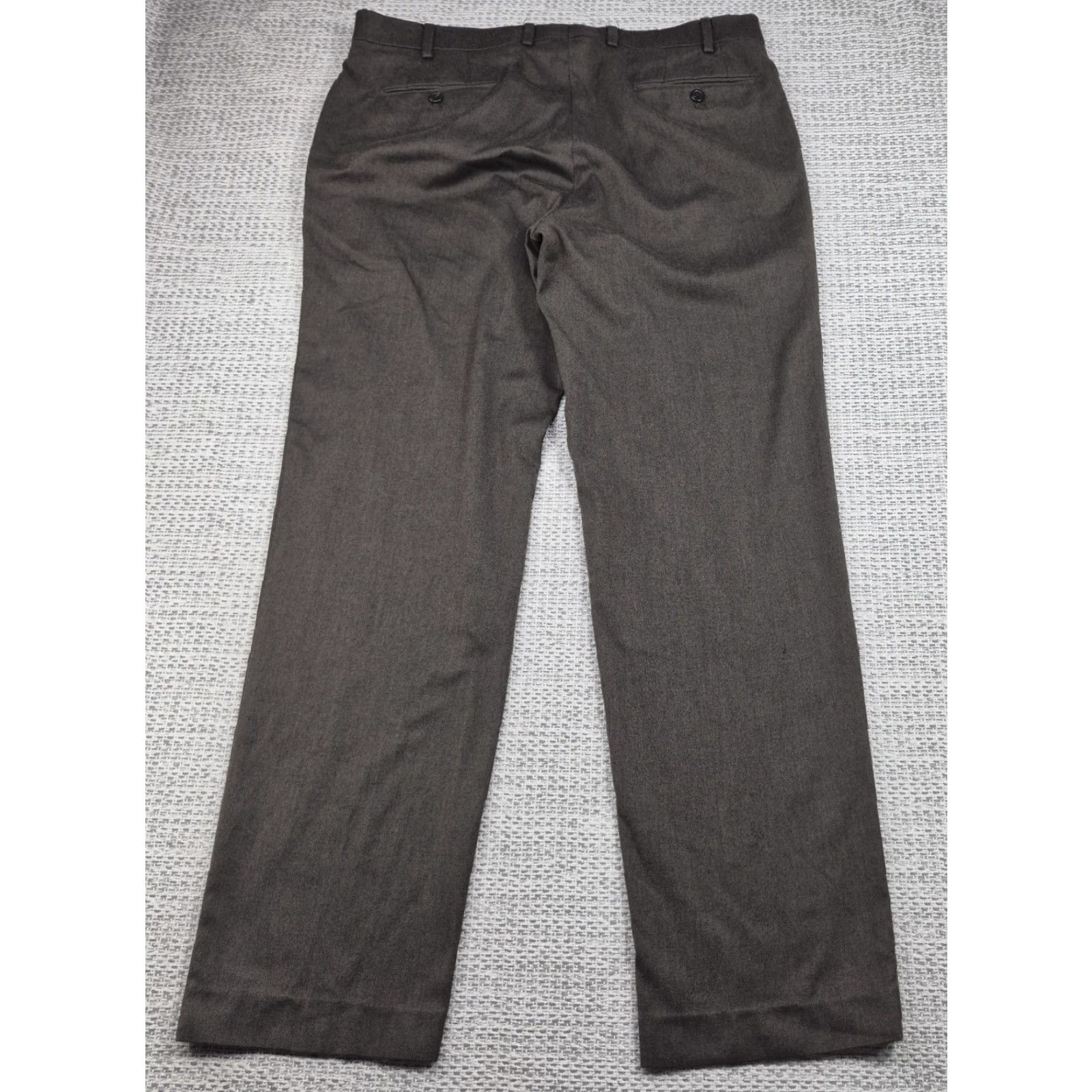 Ralph Lauren Lauren Ralph Lauren Dress Pants Mens 36x32 Brown Flat Front Stretch Straight Leg Size US 36 / EU 52 - 2 Thumbnail