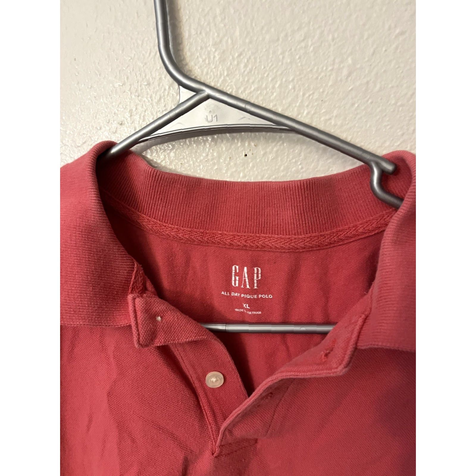 Gap GAP Polo Shirt Mens XL Short Sleeve Stretch Pique Pink Size US XL / EU 56 / 4 - 3 Thumbnail