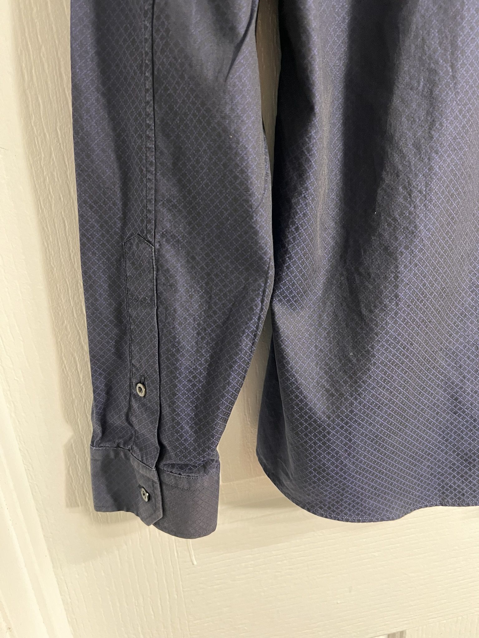 Gucci GUCCI Diamante Long Sleeve Dress Shirt Slim Fit Blue 41/16 Size US M / EU 48-50 / 2 - 10 Thumbnail