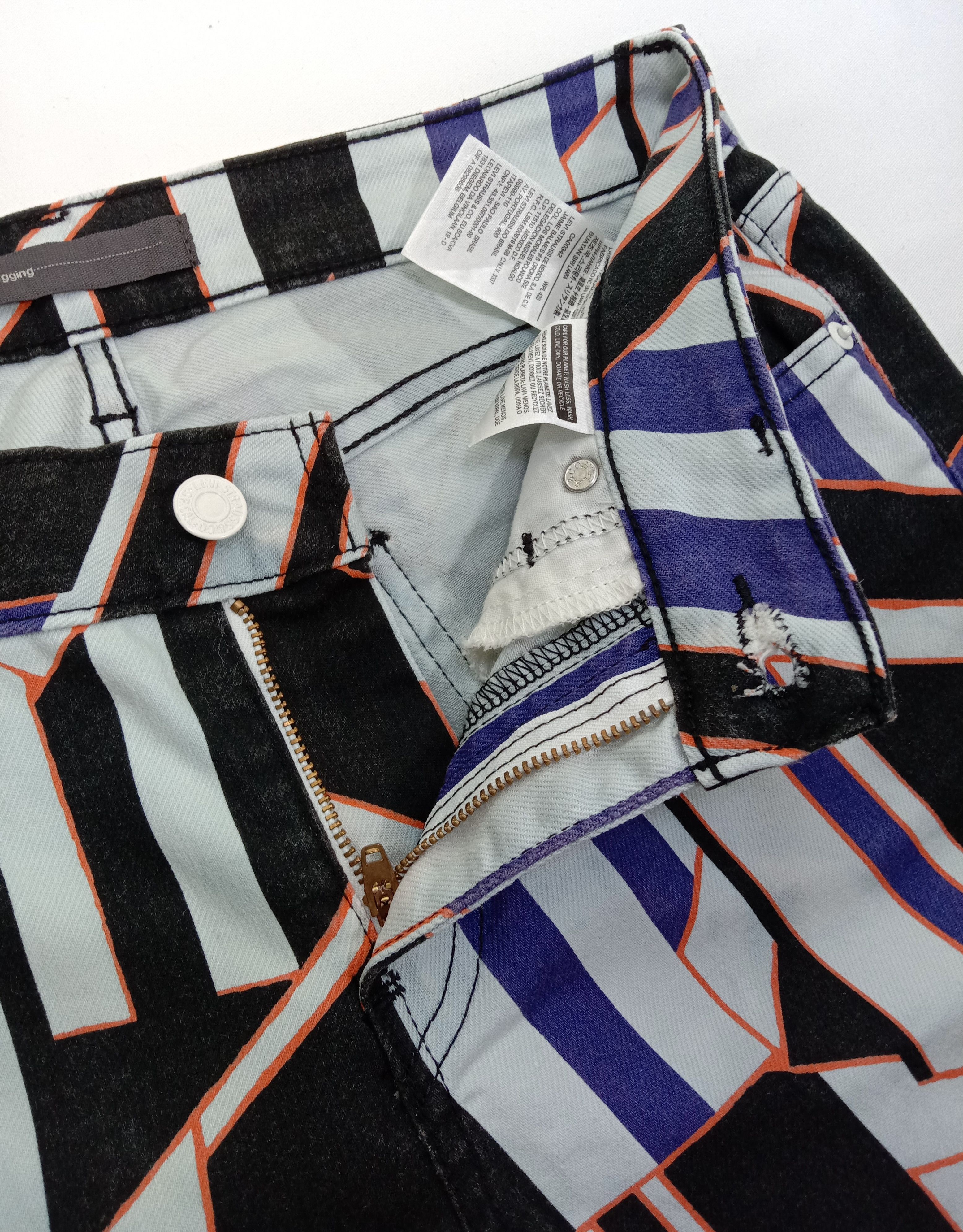 Levi's Levi's Geometric Design Multicolor Jeans Size 29" - 9 Thumbnail