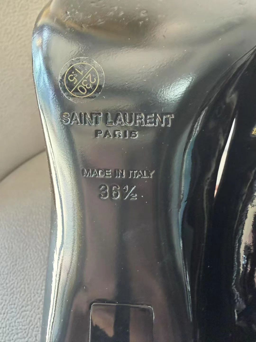 Saint Laurent Paris YSL Opyum pointed patent leather orange heels 36.5 mint Size US 5.5 / IT 35.5 - 7 Thumbnail