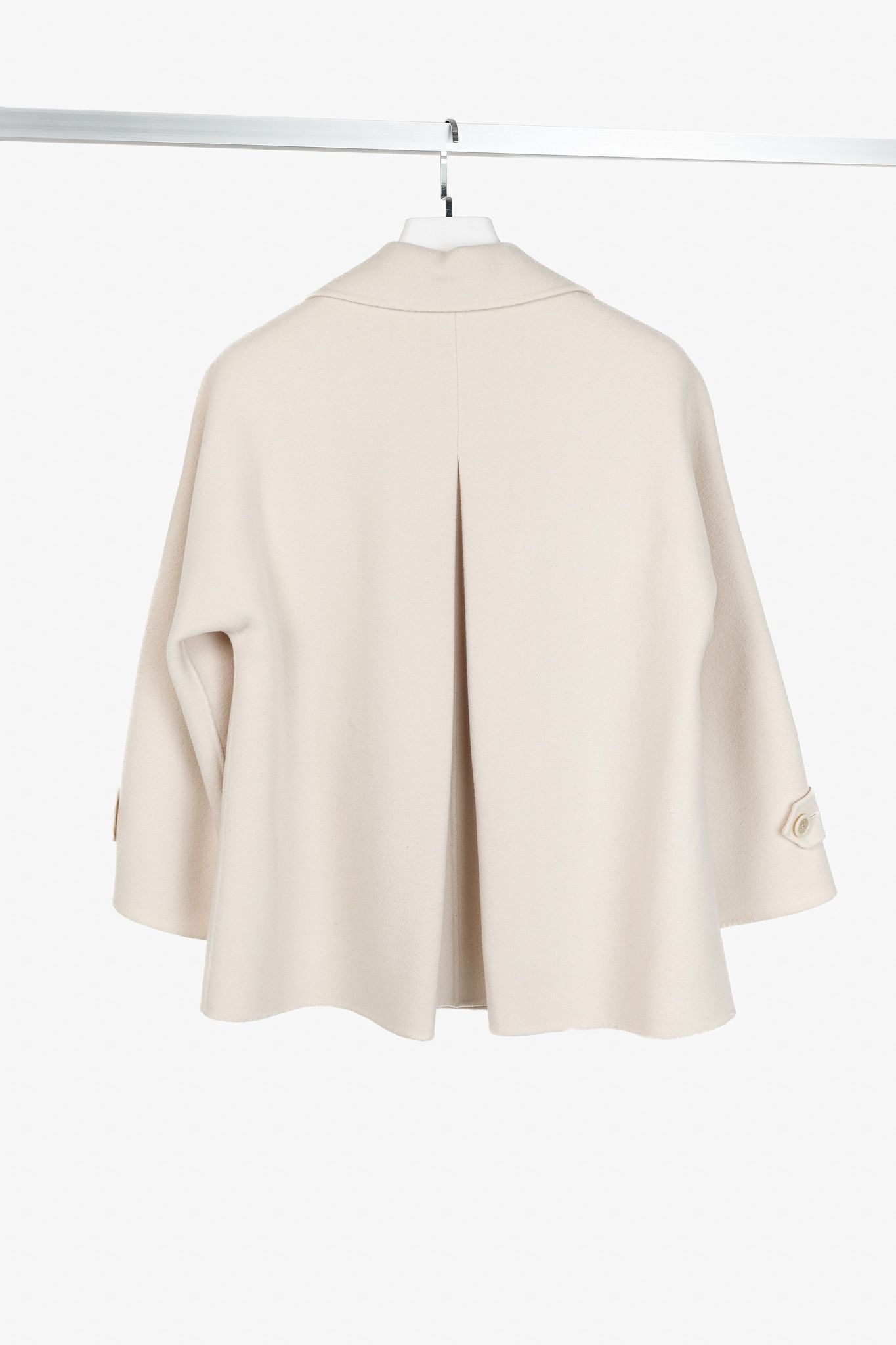 Weekend Max Mara Weekend Max Mara Cream Wool Double-Breasted Jacket Size M / US 6-8 / IT 42-44 - 2 Thumbnail