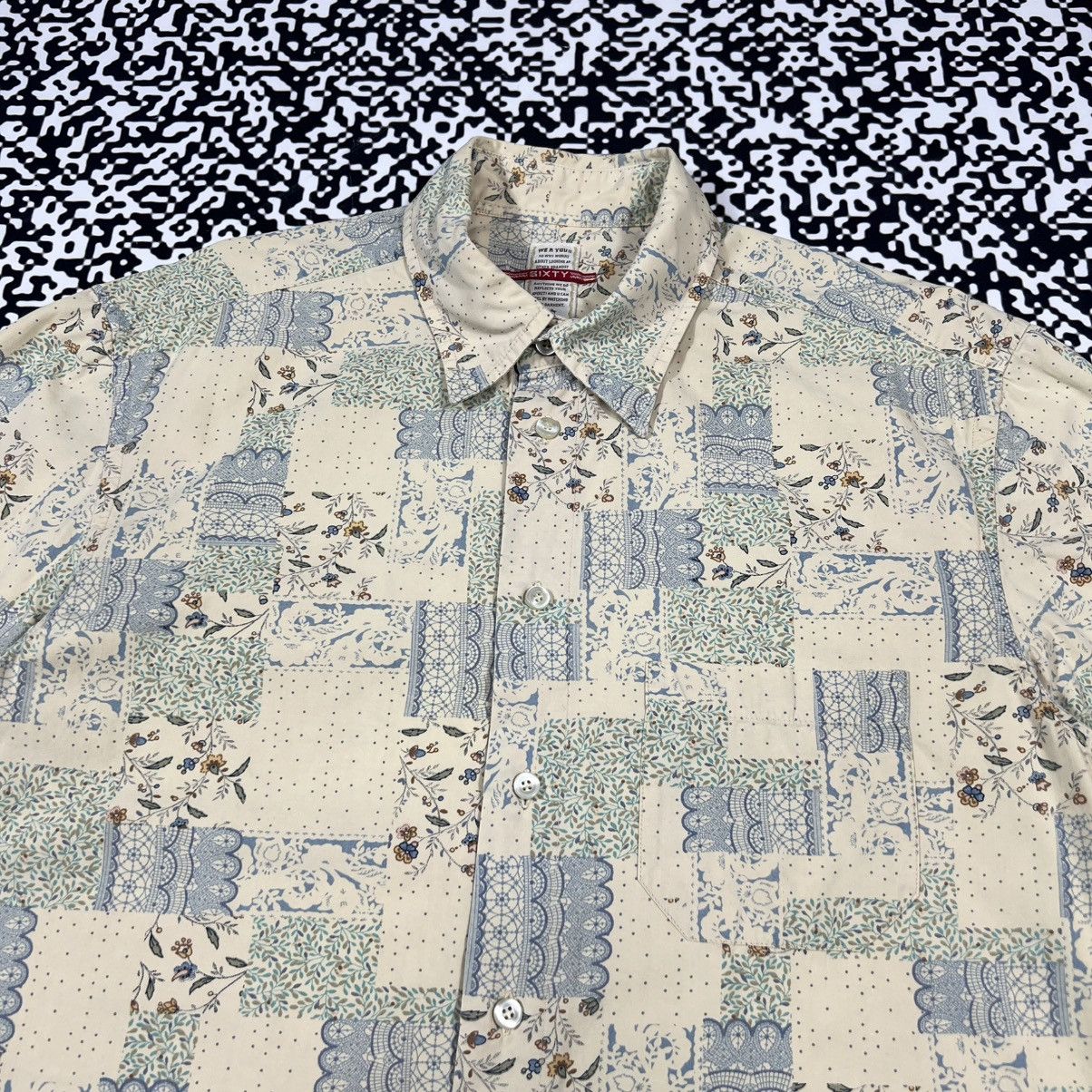 Sixty Vintage Y2K Miss Sixty Hawaiian Kapital Style Abstract Shirt Size US XL / EU 56 / 4 - 4 Thumbnail