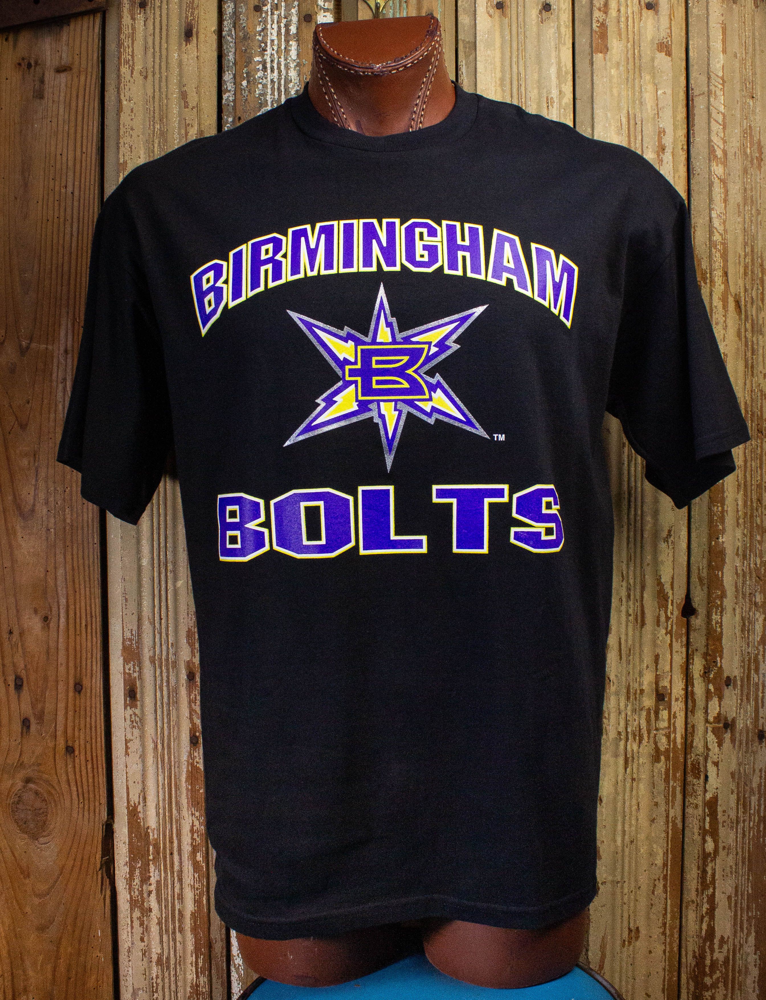 image of Vintage Xfl Birmingham Bolts Graphic T Shirt 2001 in Black, Men's (Size XL)