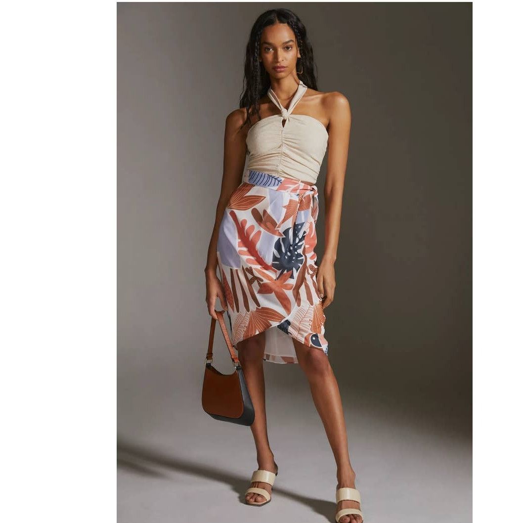 Anthropologie New Anthropologie Hutch Pleated Wrap Midi Skirt $130 SIZE 4 Size 27" / US 4 / IT 40 - 1 Thumbnail