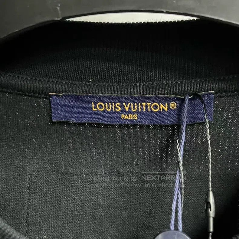 Louis Vuitton Louis Vuitton Black Letter Beaded Embroidered Casual Crew Size US XL / EU 56 / 4 - 2 Thumbnail