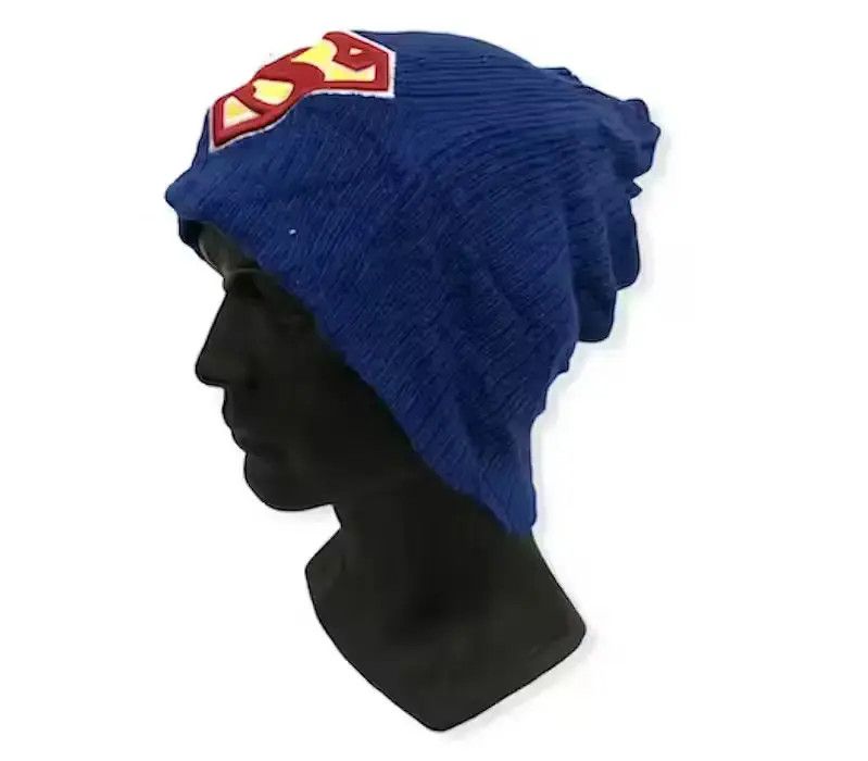 Cartoon Network × DC Comics Vintage Superman Big Logo Beanie Hat Size ONE SIZE - 2 Thumbnail