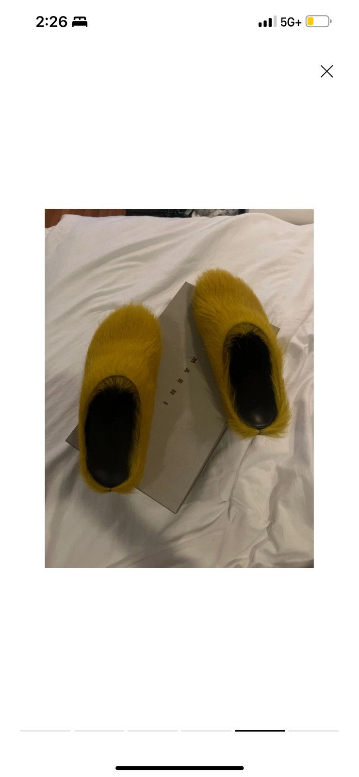 Marni Marni Fussbett Long Hair Clogs in Yellow Size US 7.5 / IT 37.5 - 5 Thumbnail