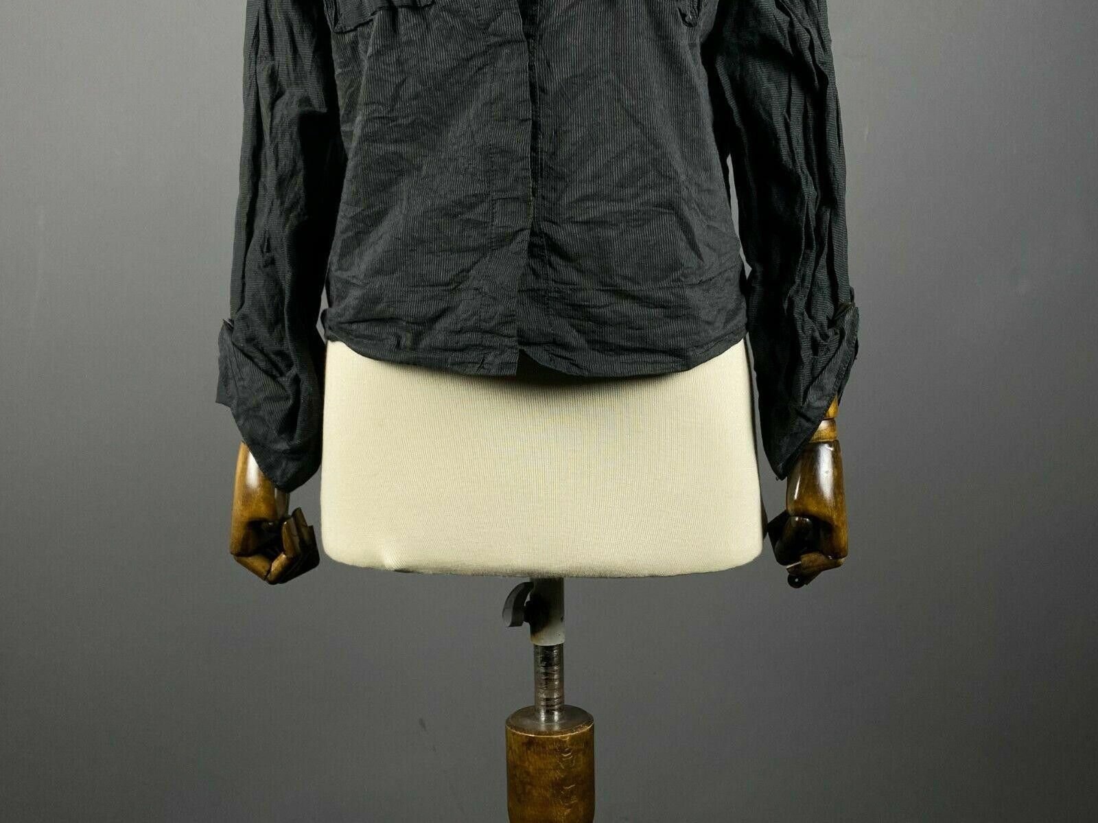 Designer Ladies Marc Cain Sports Black Double Pocket Blouse Shirt Size M / US 6-8 / IT 42-44 - 3 Thumbnail